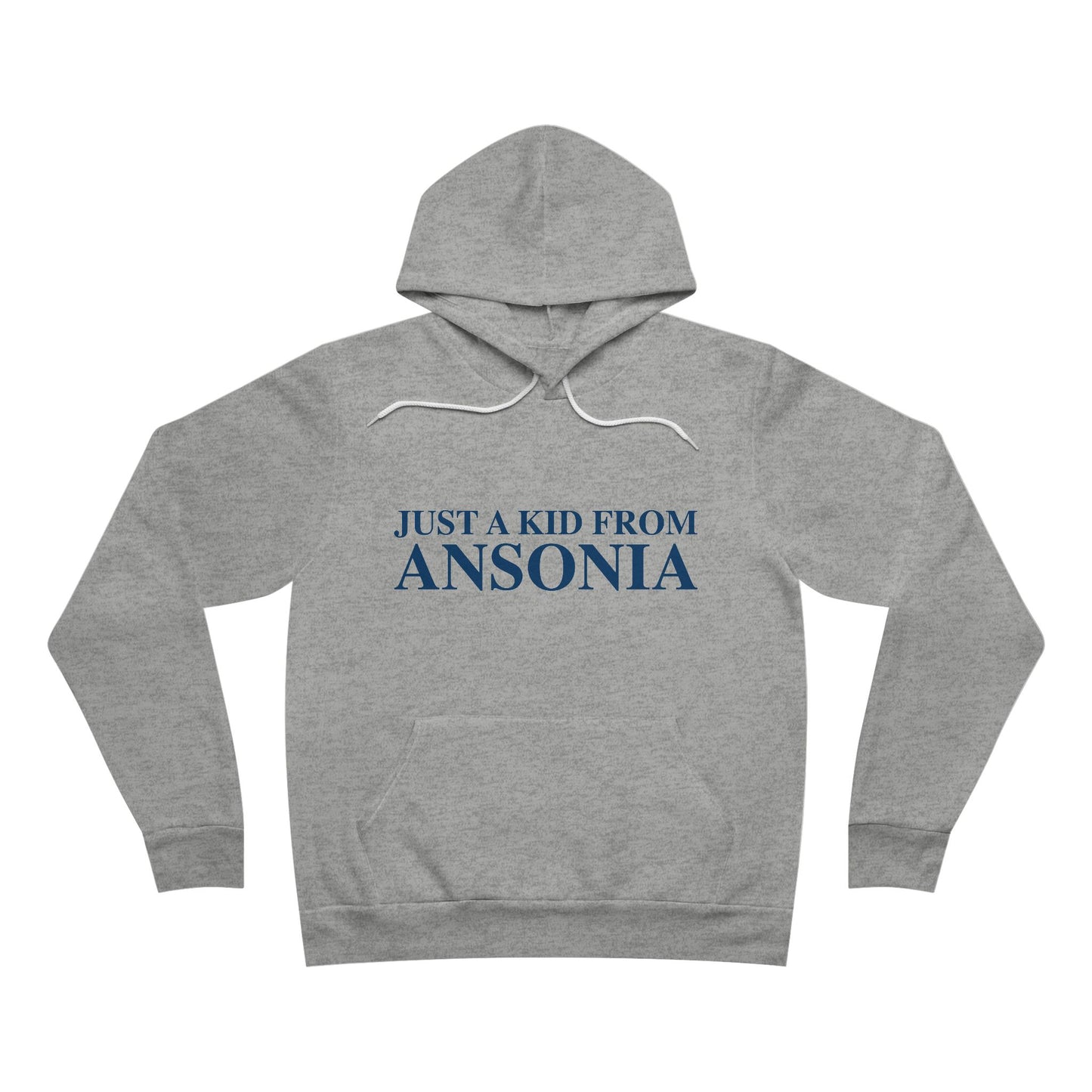 Just a kid from Ansonia Unisex Sponge Fleece Pullover Hoodie
