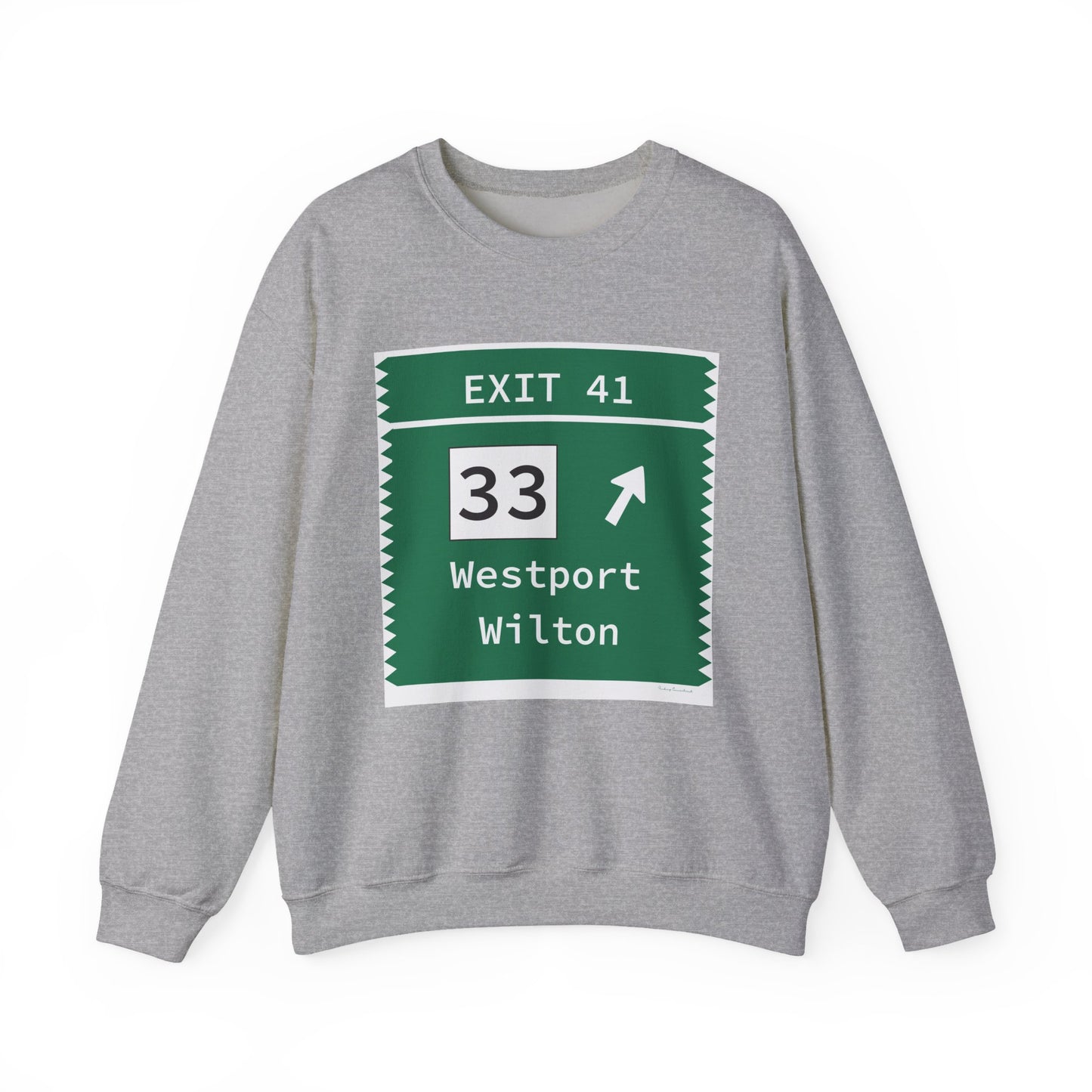 Vintage Merritt Parkway Exit 41 Sign Unisex Heavy Blend™ Crewneck Sweatshirt