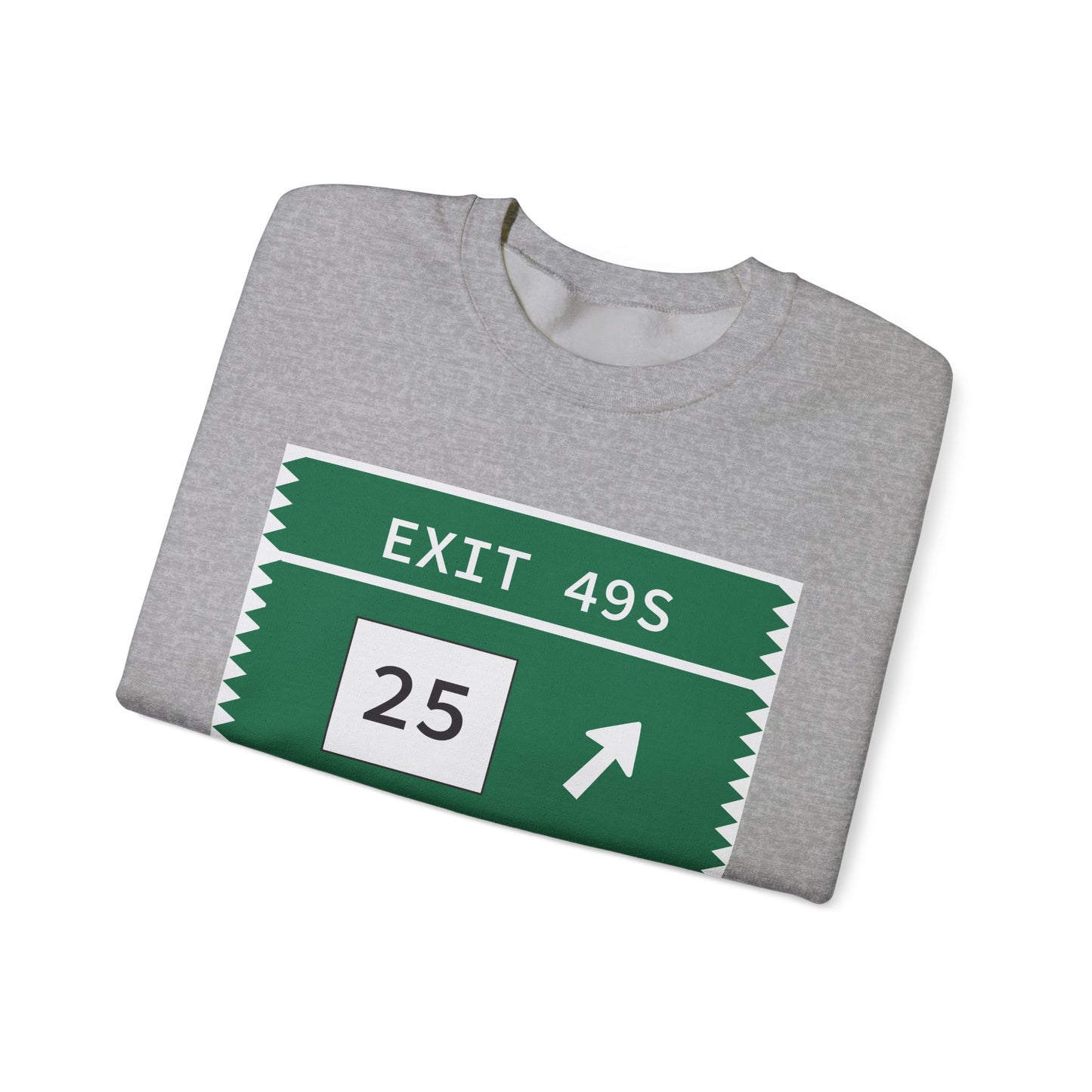 Vintage Merritt Parkway Exit 49S Sign Unisex Heavy Blend™ Crewneck Sweatshirt