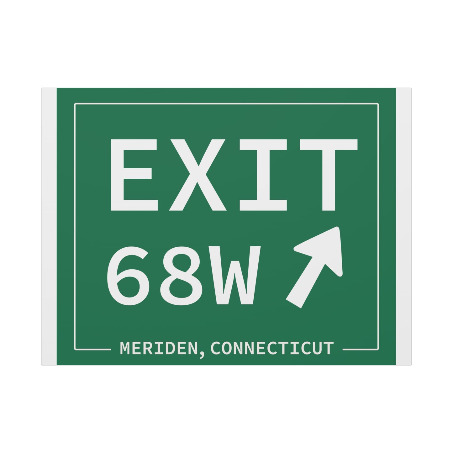 Vintage Exit 68W WCP Sign Matte Canvas, Stretched, 1.25"