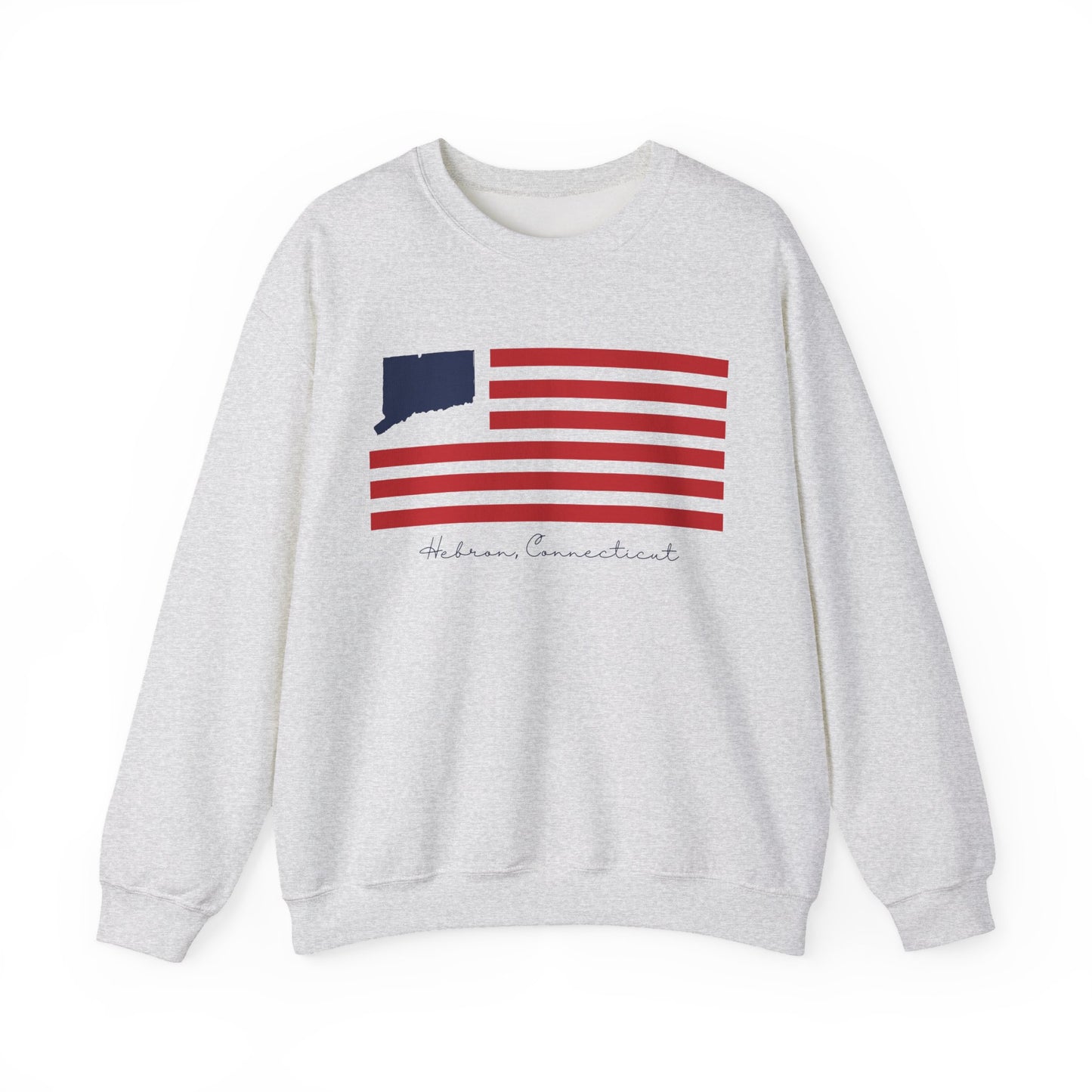 Hebron Connecticut Flag Unisex Heavy Blend™ Crewneck Sweatshirt