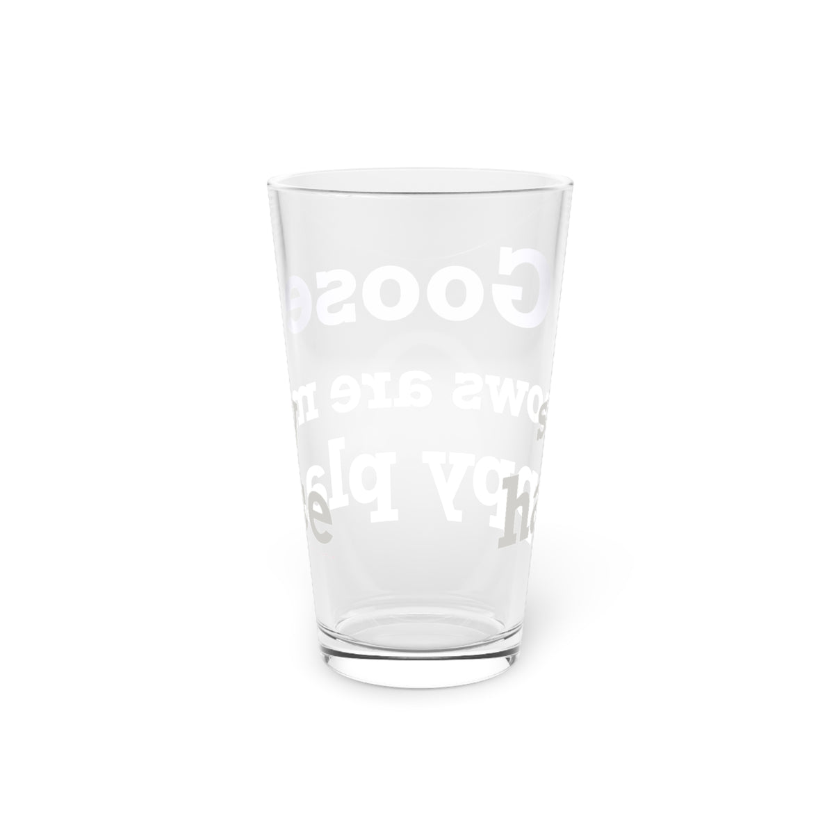 Goose Shows Are My Happy Place - Gray & Purple Pint Glass, 16oz