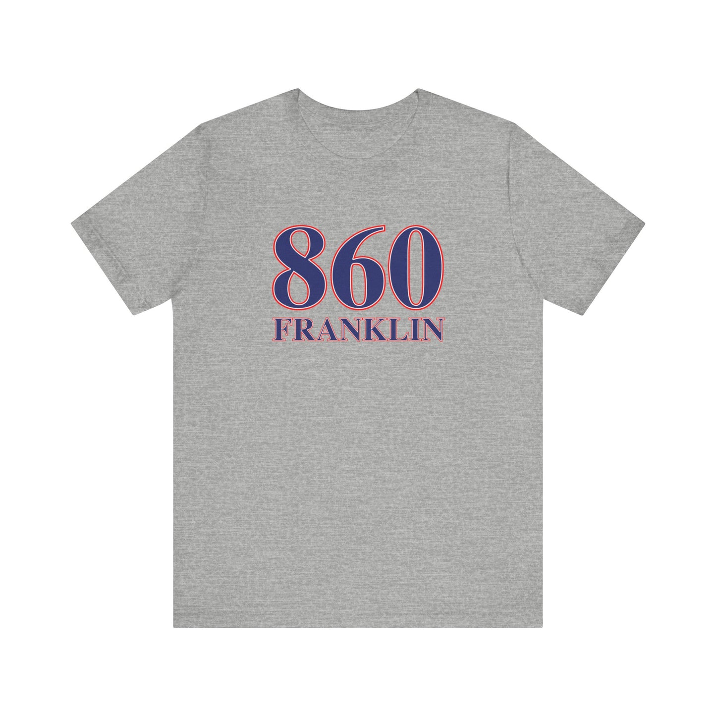 860 Franklin Red White & Blue Unisex Jersey Short Sleeve T-Shirt