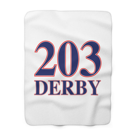 203 Derby Red White & Blue Sherpa Fleece Blanket