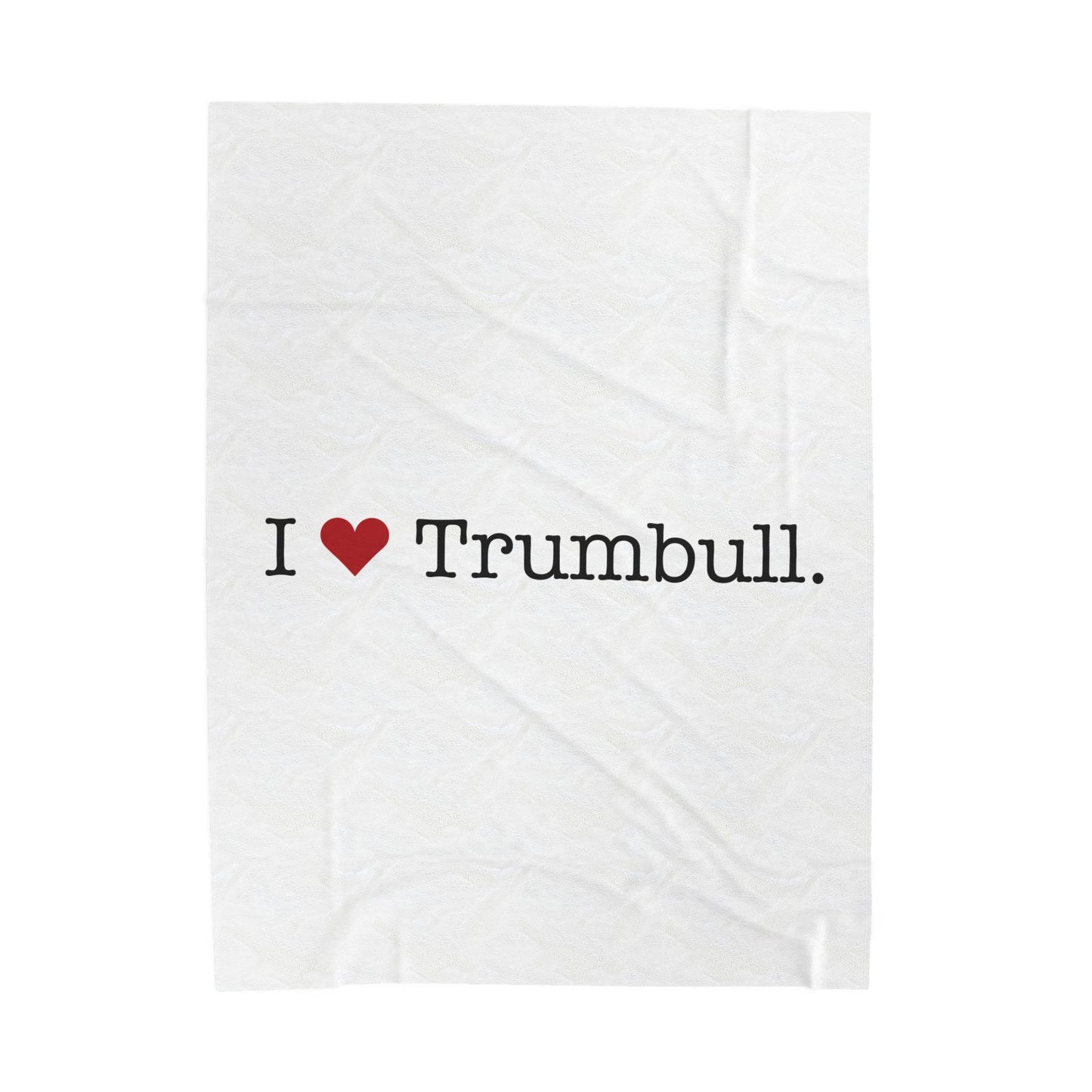 I Heart Trumbull. Velveteen Plush Blanket