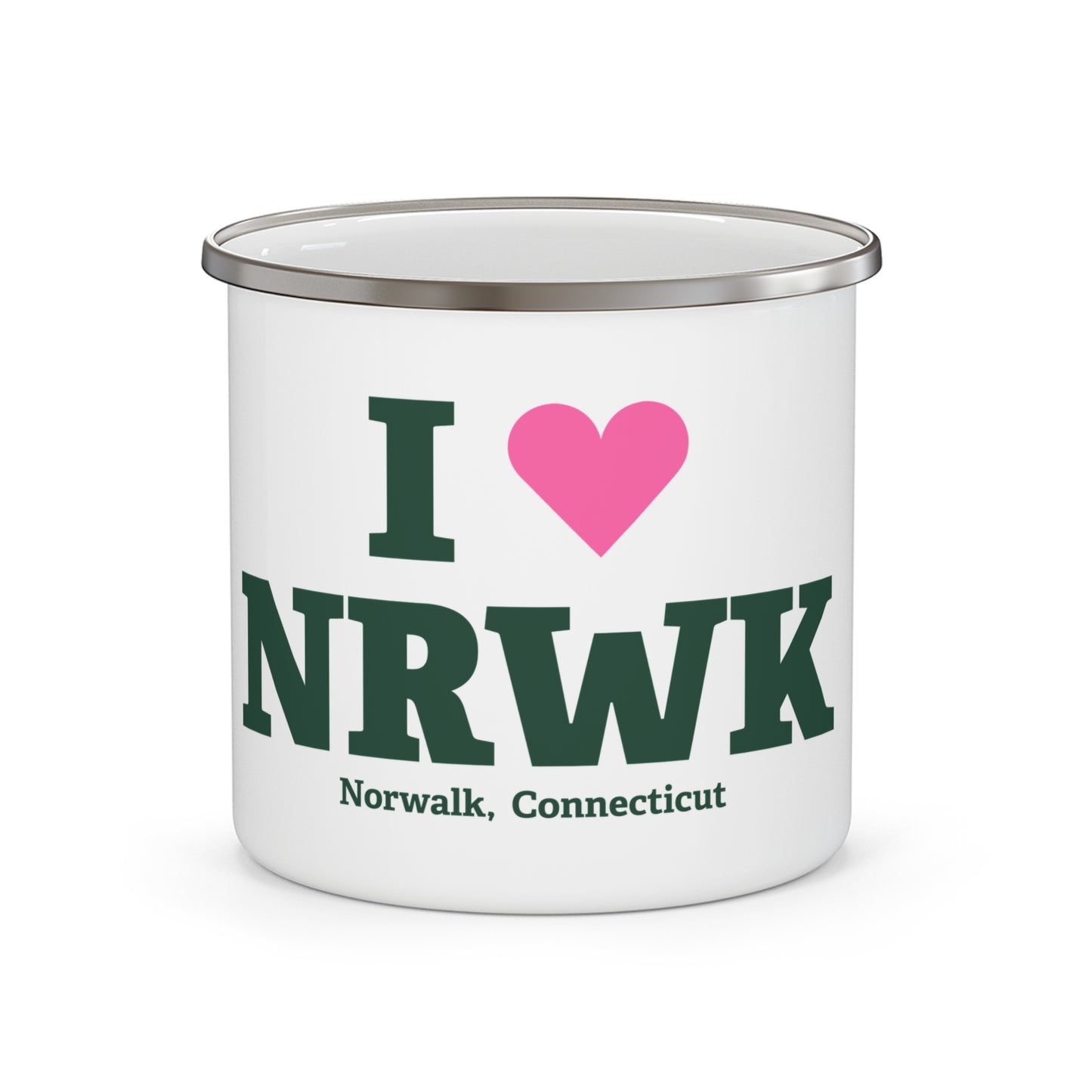 I Heart NRWK Enamel Camping Mug