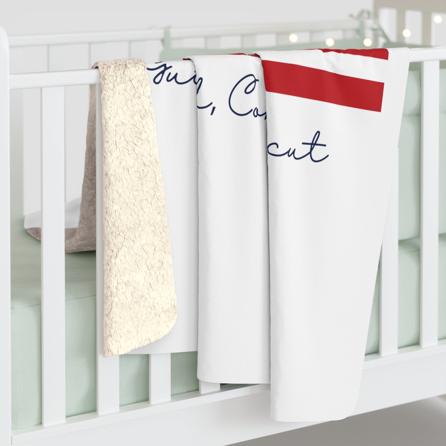 Guilford Connecticut Flag Sherpa Fleece Blanket