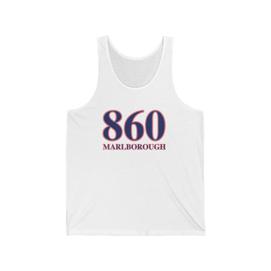 860 Marlborough Red White & Blue Unisex Jersey Tank Top