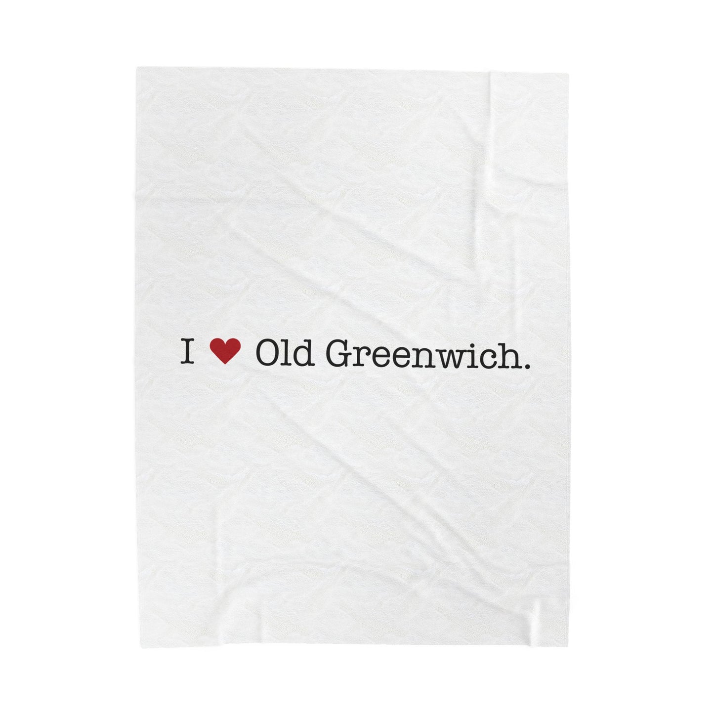 I Heart Old Greenwich. Velveteen Plush Blanket