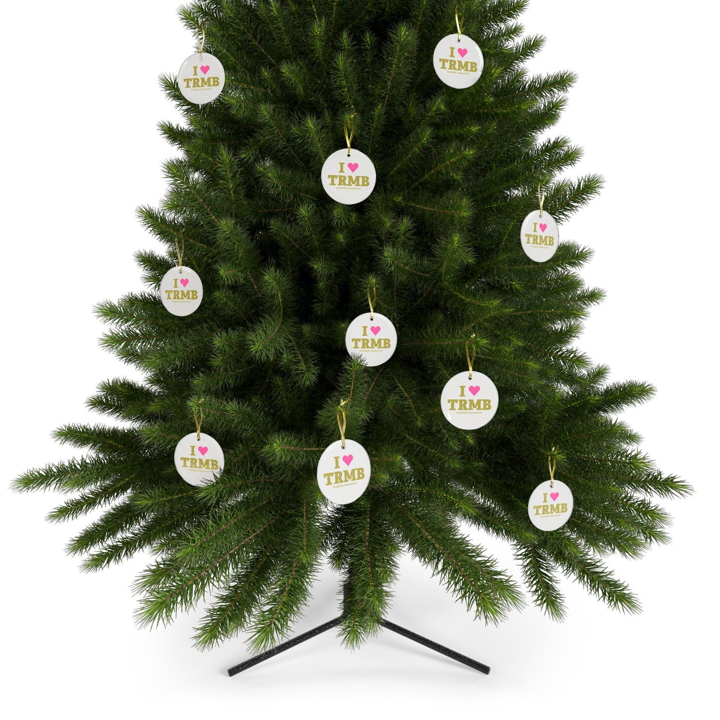 I Heart TRMB Glass Ornaments