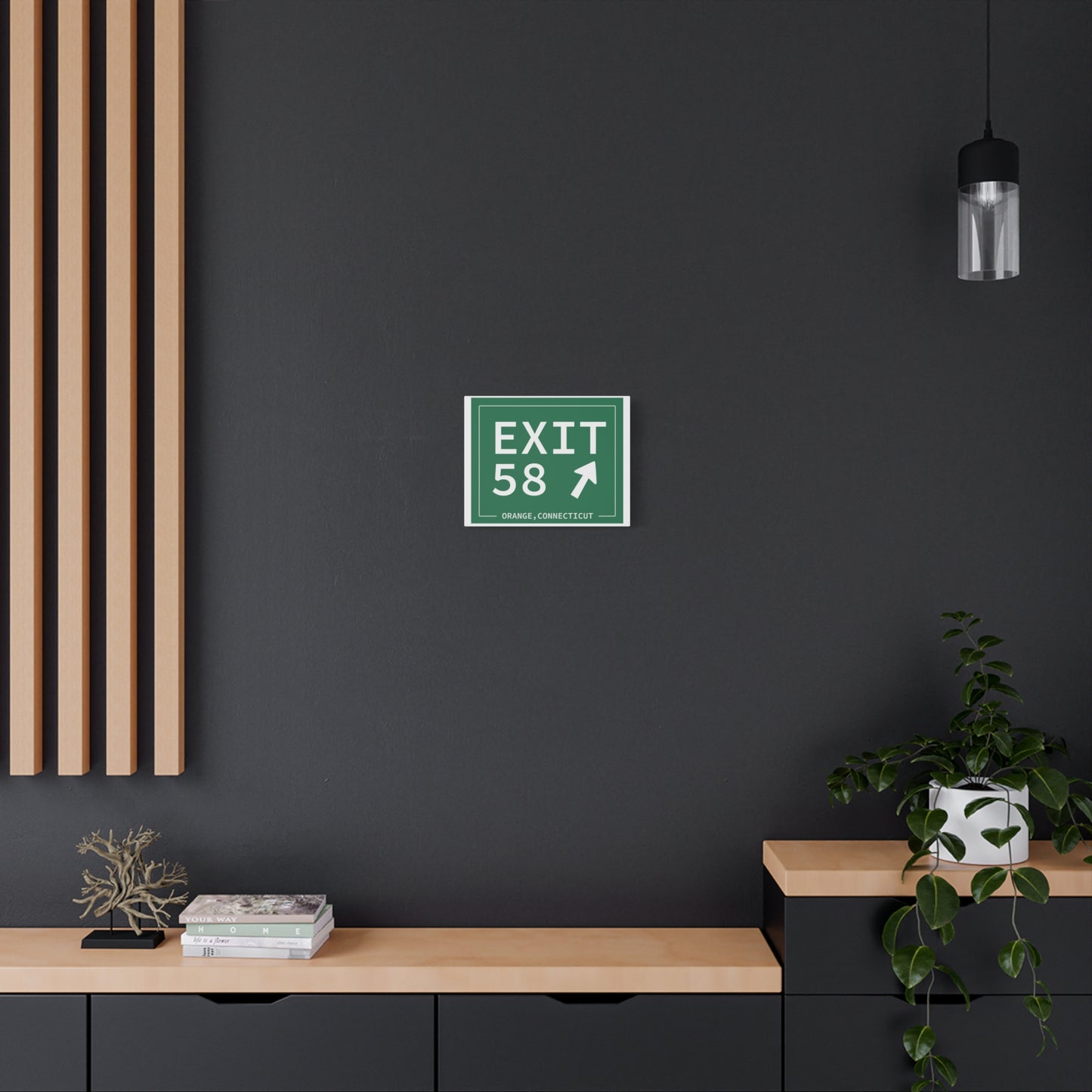 Vintage Exit 58 WCP Sign Matte Canvas, Stretched, 1.25"