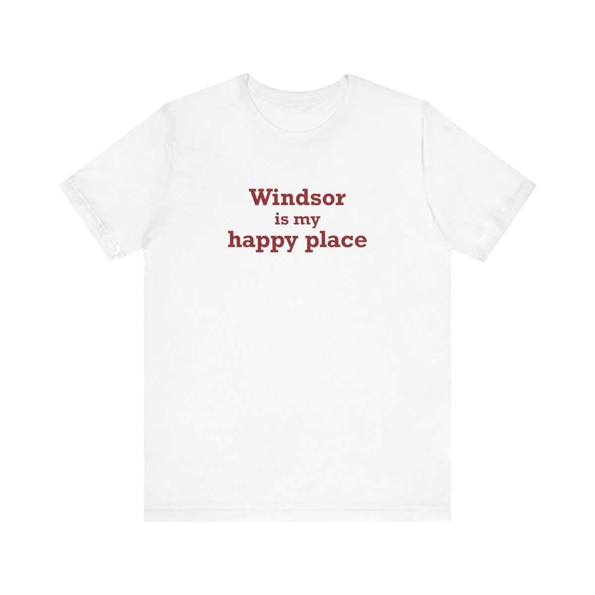 Windsor is My Happy Place Unisex Jersey Short Sleeve T-Shirt