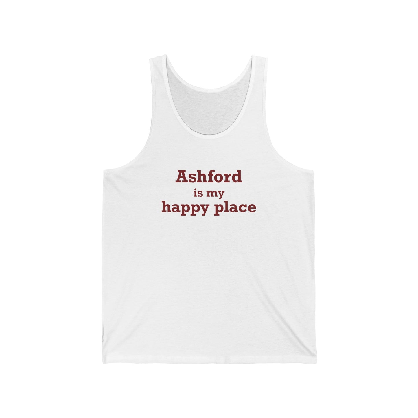 Ashford is My Happy Place Unisex Jersey Tank Top