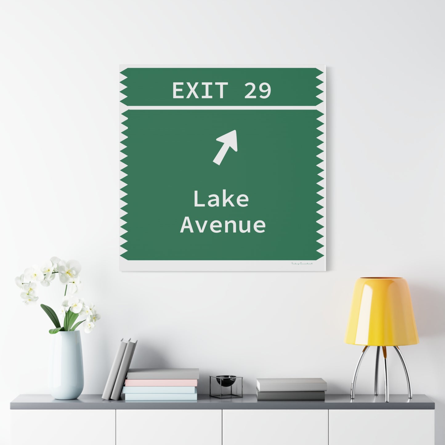 Vintage Merritt Parkway Exit 29 Sign Matte Canvas, Stretched, 1.25"