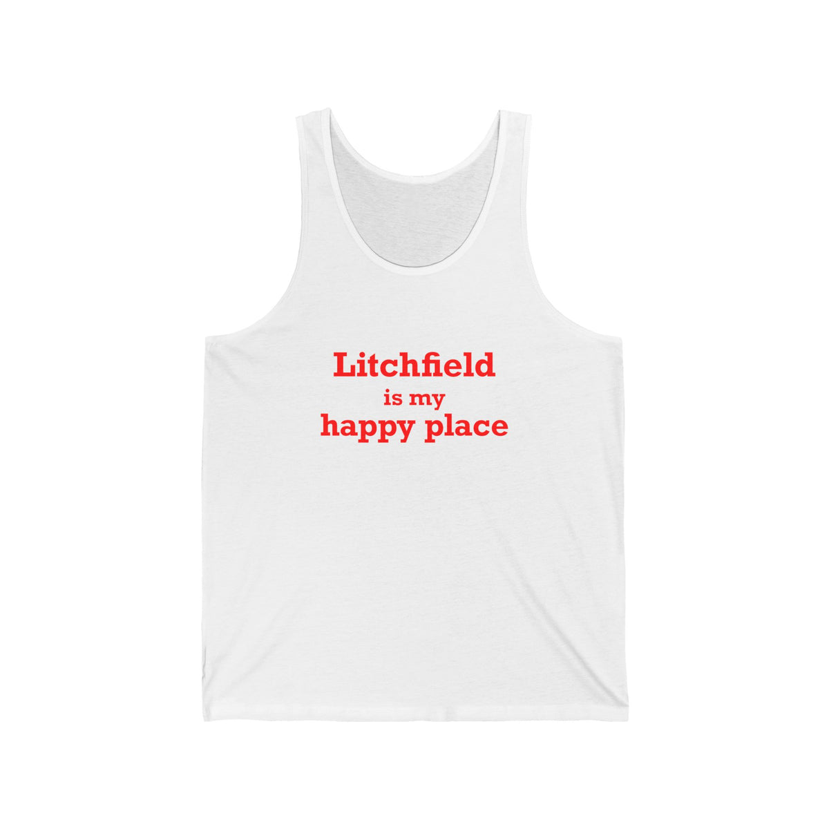 Litchfield Is My Happy Place Unisex Jersey Tank Top