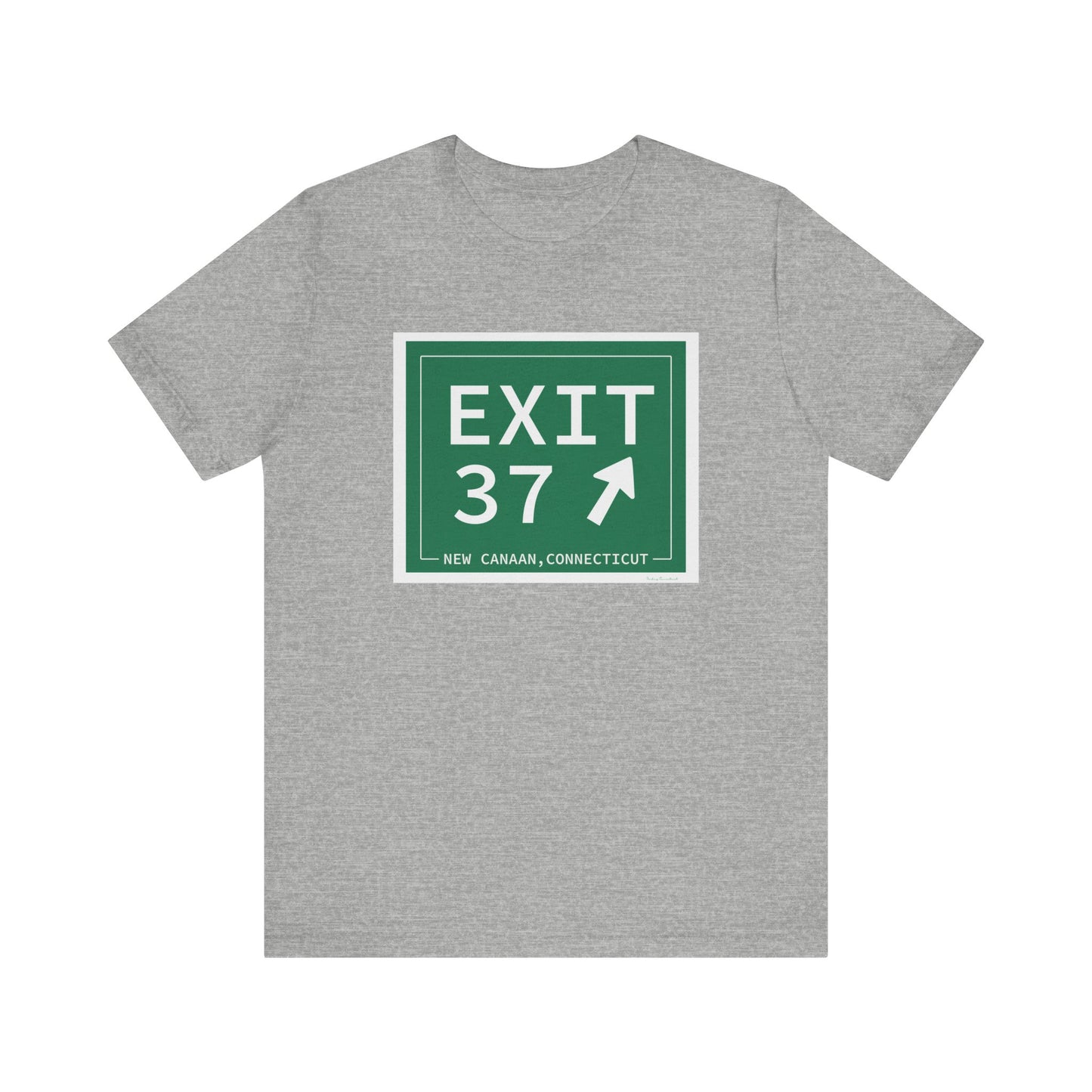 Vintage Exit 37 Merritt Parkway Sign Unisex Jersey Short Sleeve T-Shirt