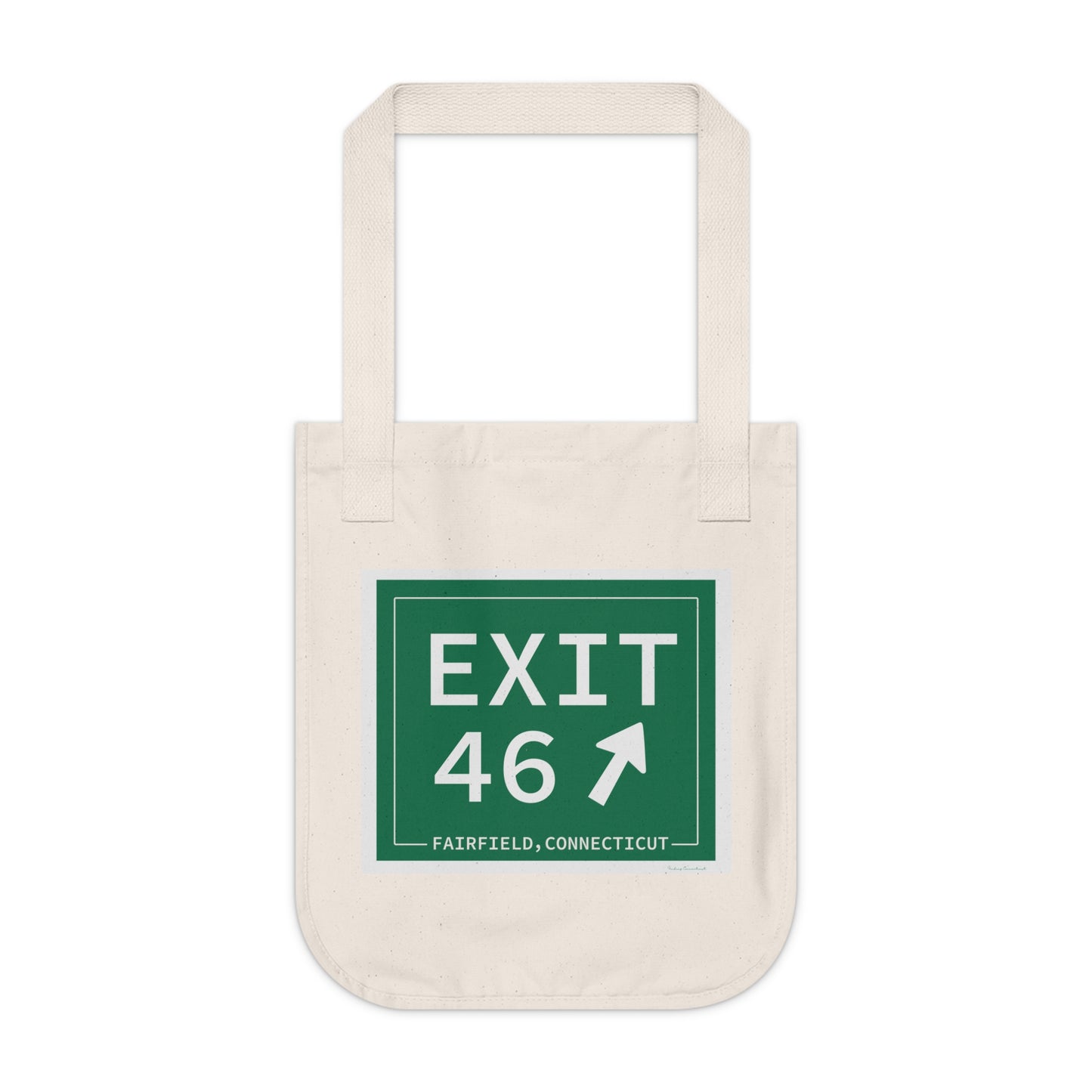 Vintage Exit 46 Merritt Parkway Sign Organic Canvas Tote Bag