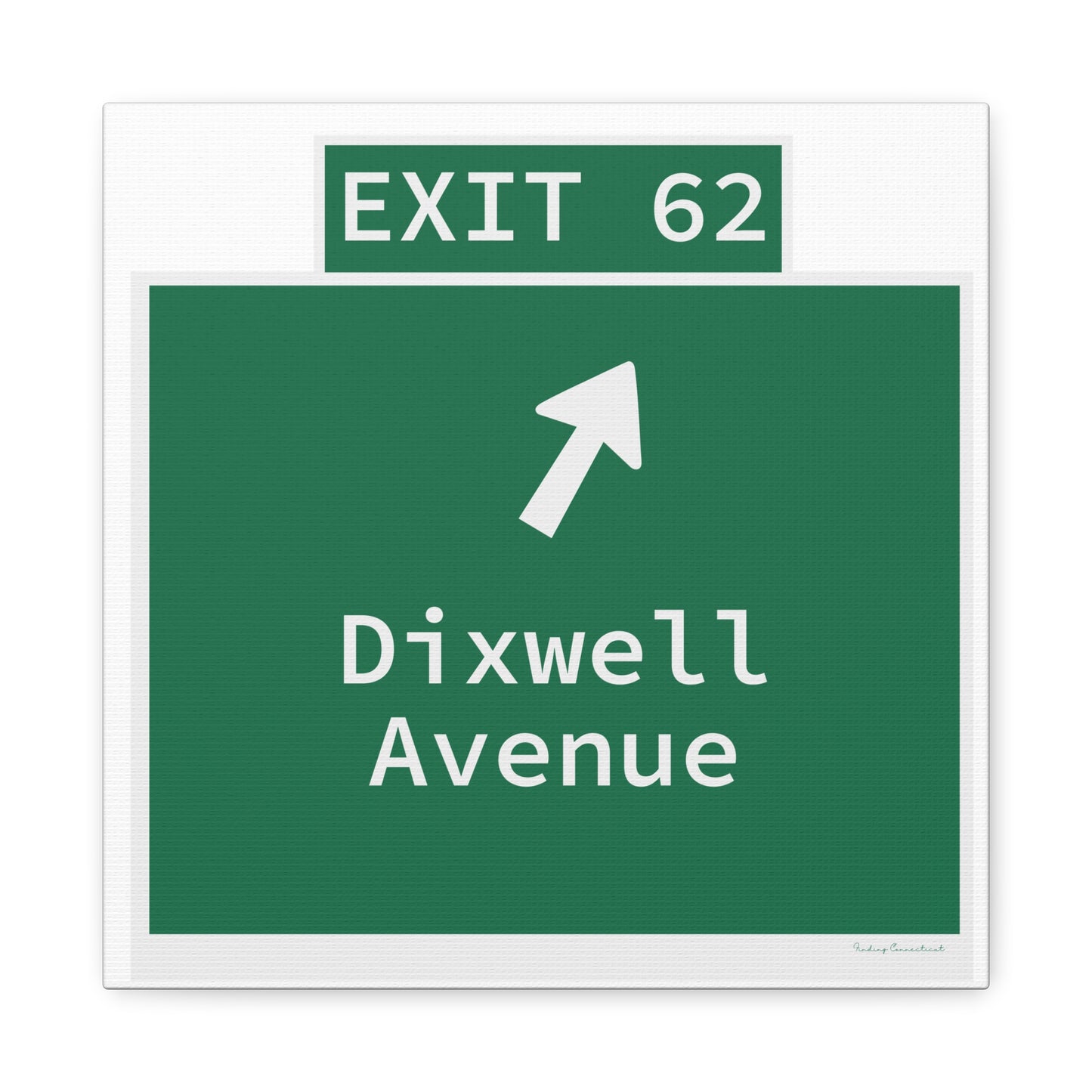 Vintage WCP Exit 62 Sign Matte Canvas, Stretched, 1.25"