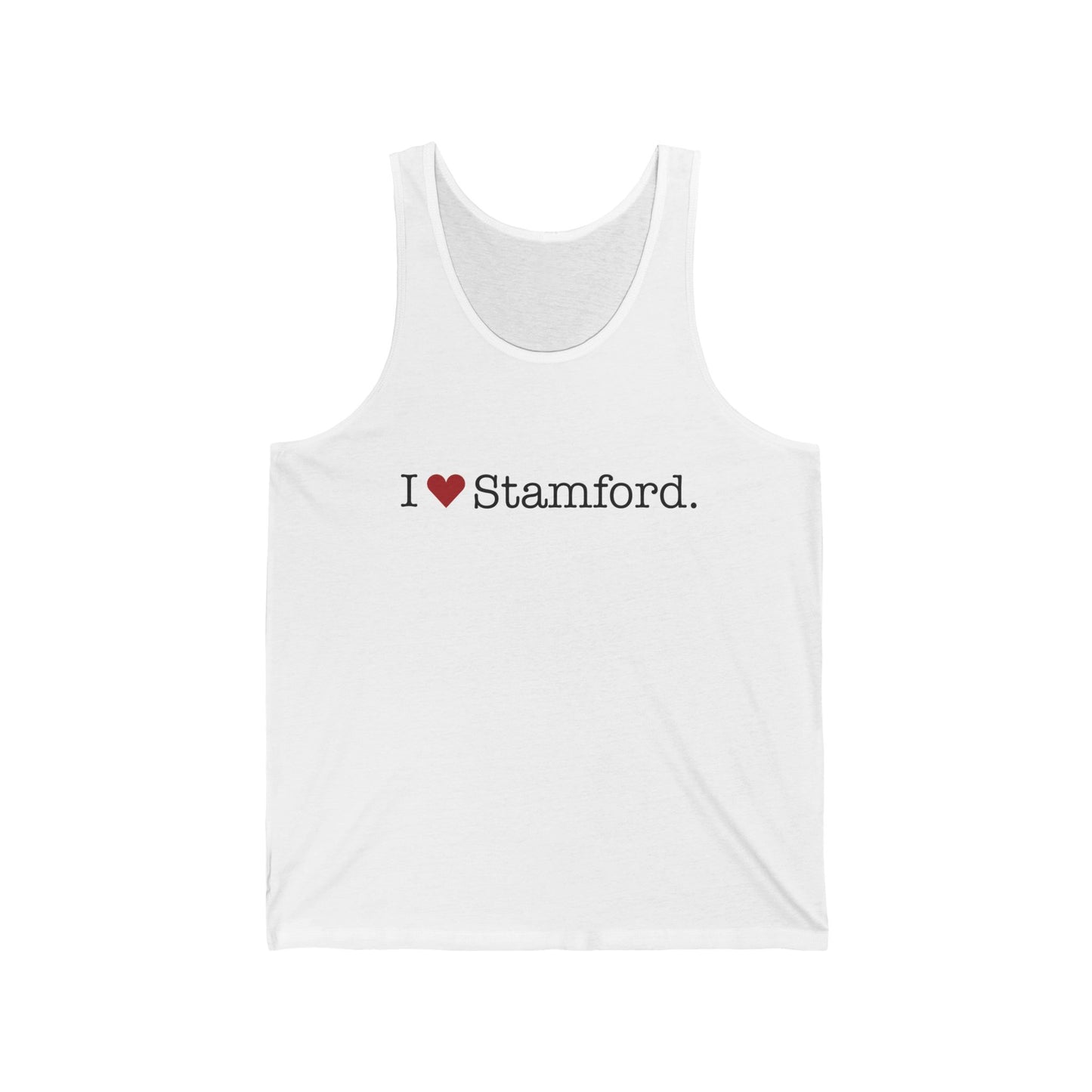 I Heart Stamford. Unisex Jersey Tank Top