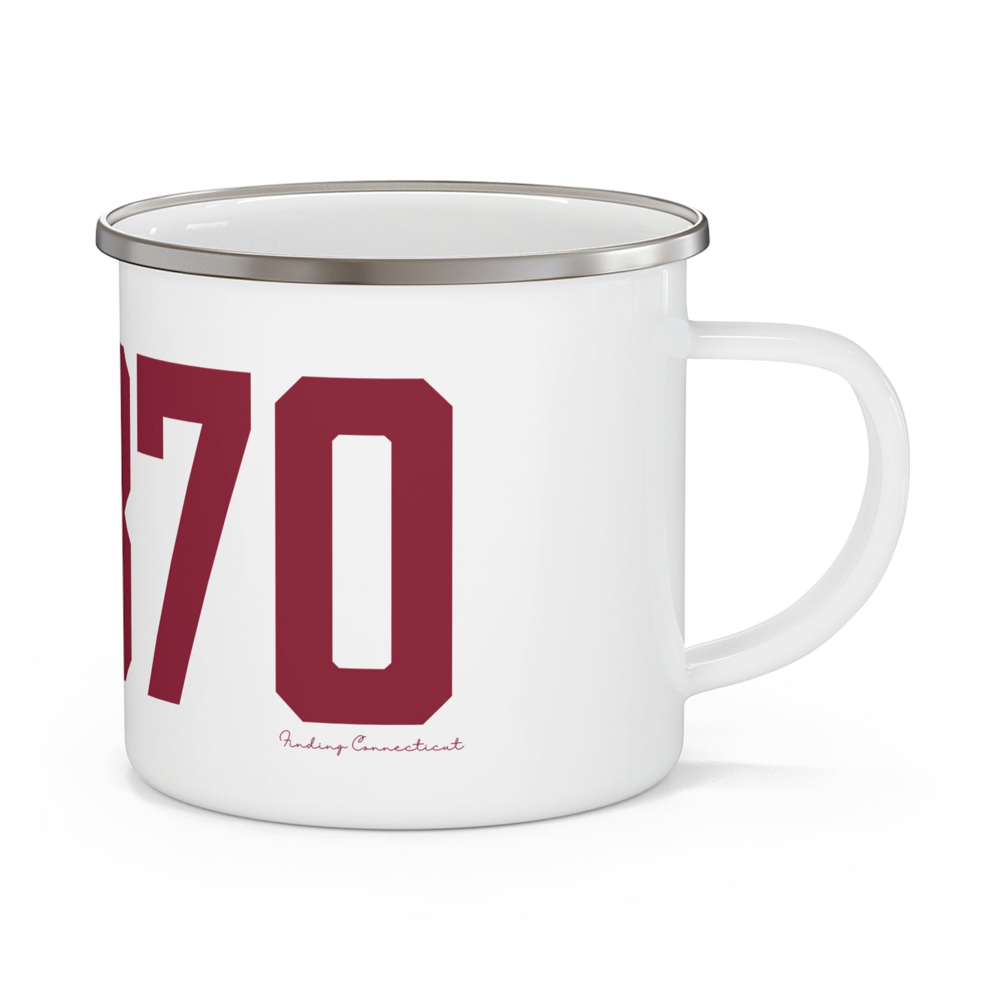 06870 - Greenwich Connecticut Zip Code Enamel Camping Mug