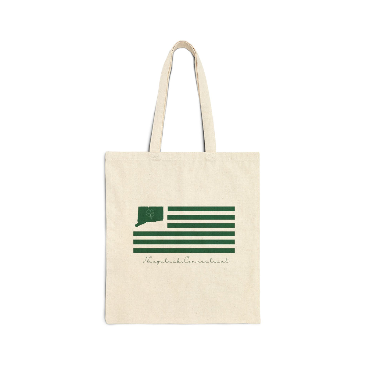 Naugatuck Connecticut St. Patrick’s Day Flag Cotton Canvas Tote Bag