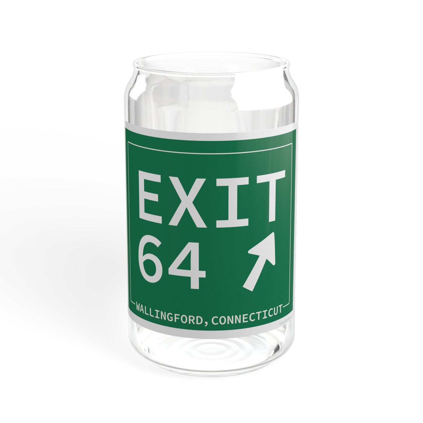 Vintage Exit 64 WCP Sign Sipper Glass, 16oz
