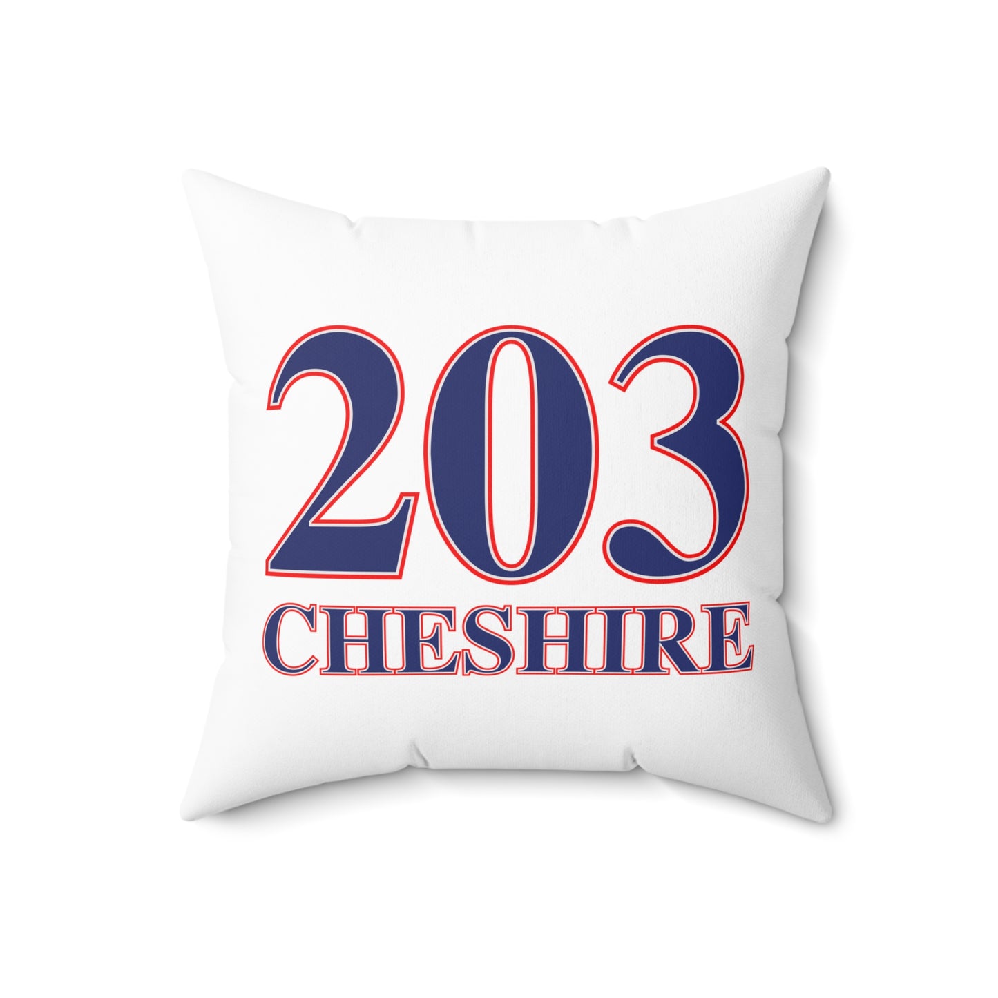 203 Cheshire Red White & Blue Spun Polyester Square Pillow