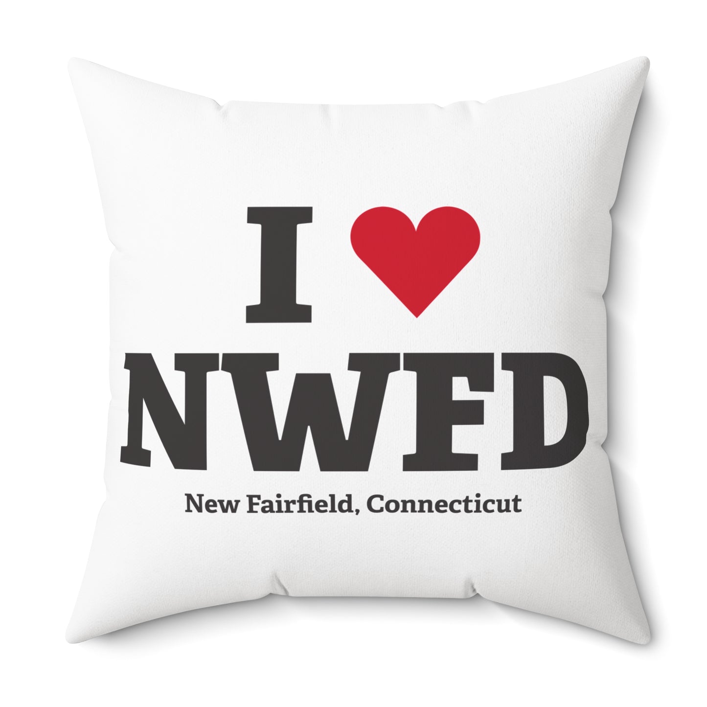 I Heart NWFD Spun Polyester Square Pillow