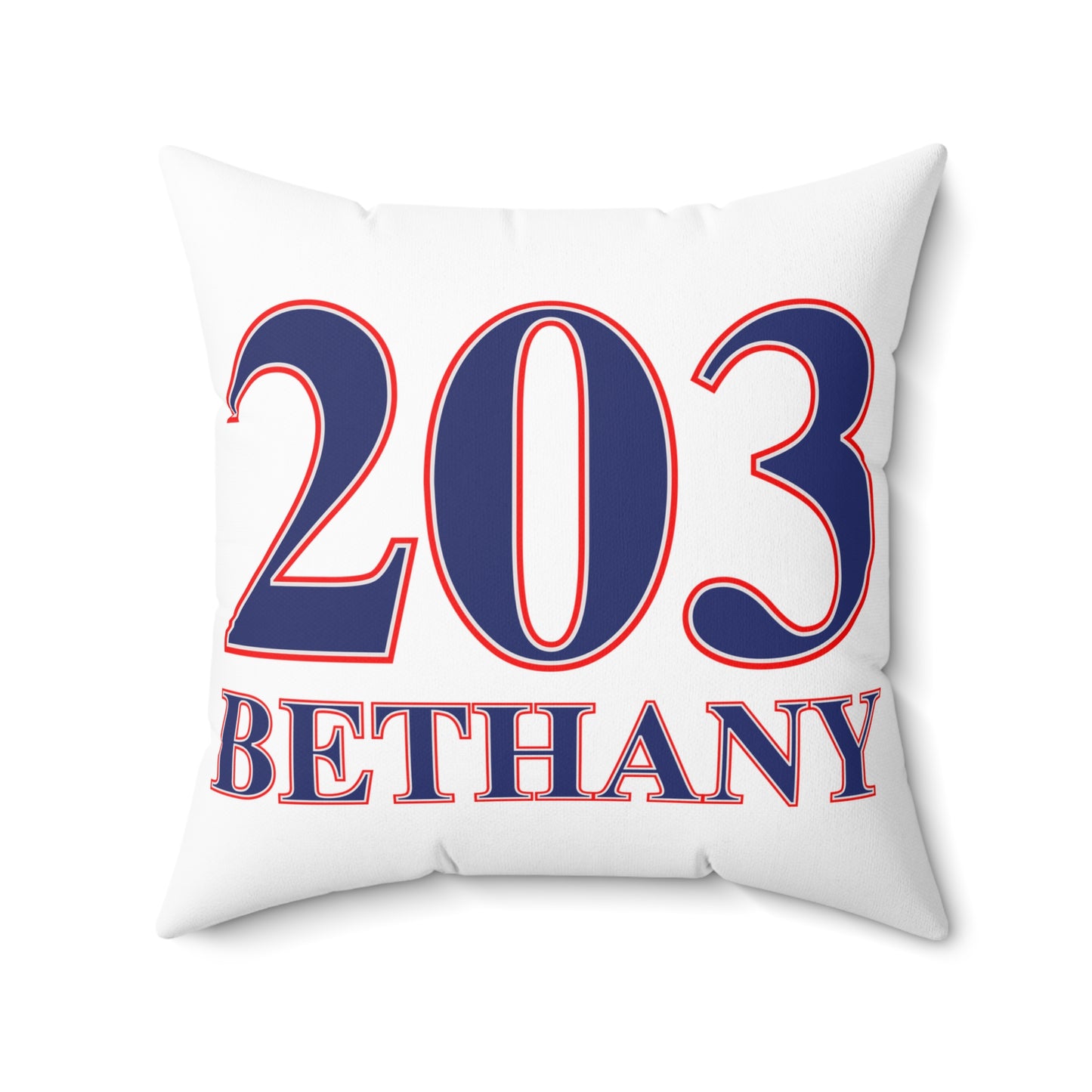 203 Bethany Red White & Blue Spun Polyester Square Pillow