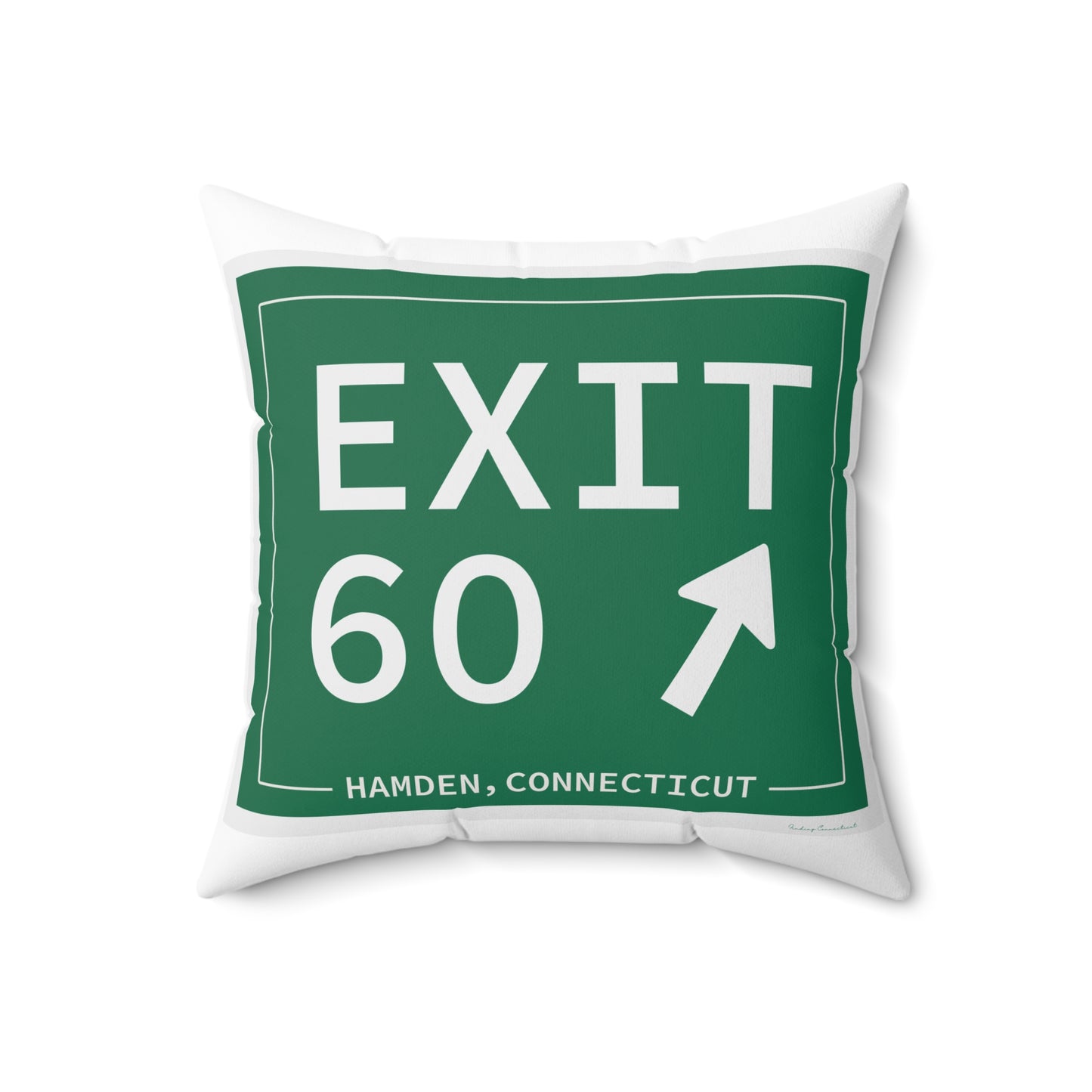 Vintage Exit 60 WCP Sign Spun Polyester Square Pillow