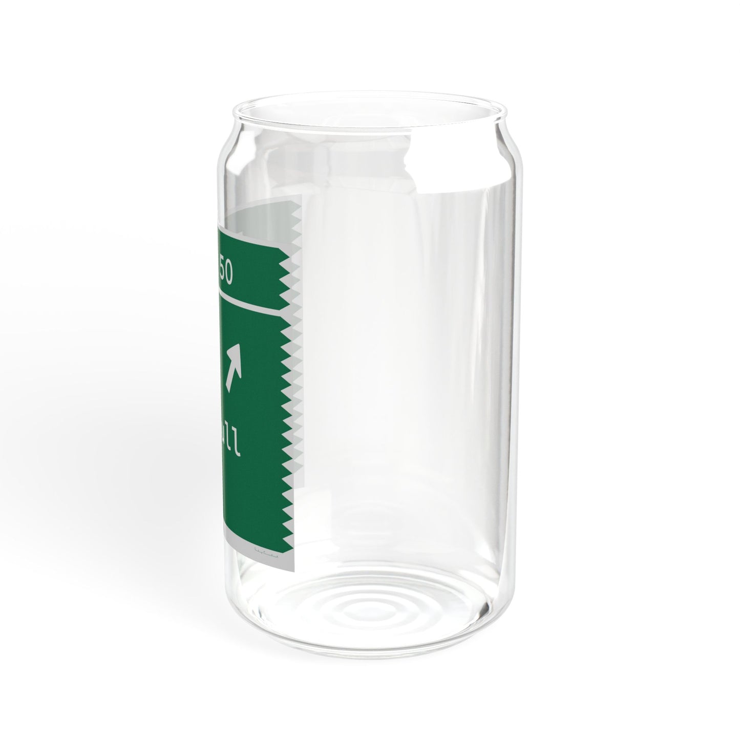 Vintage Merritt Parkway Exit 50 Sign Sipper Glass, 16oz