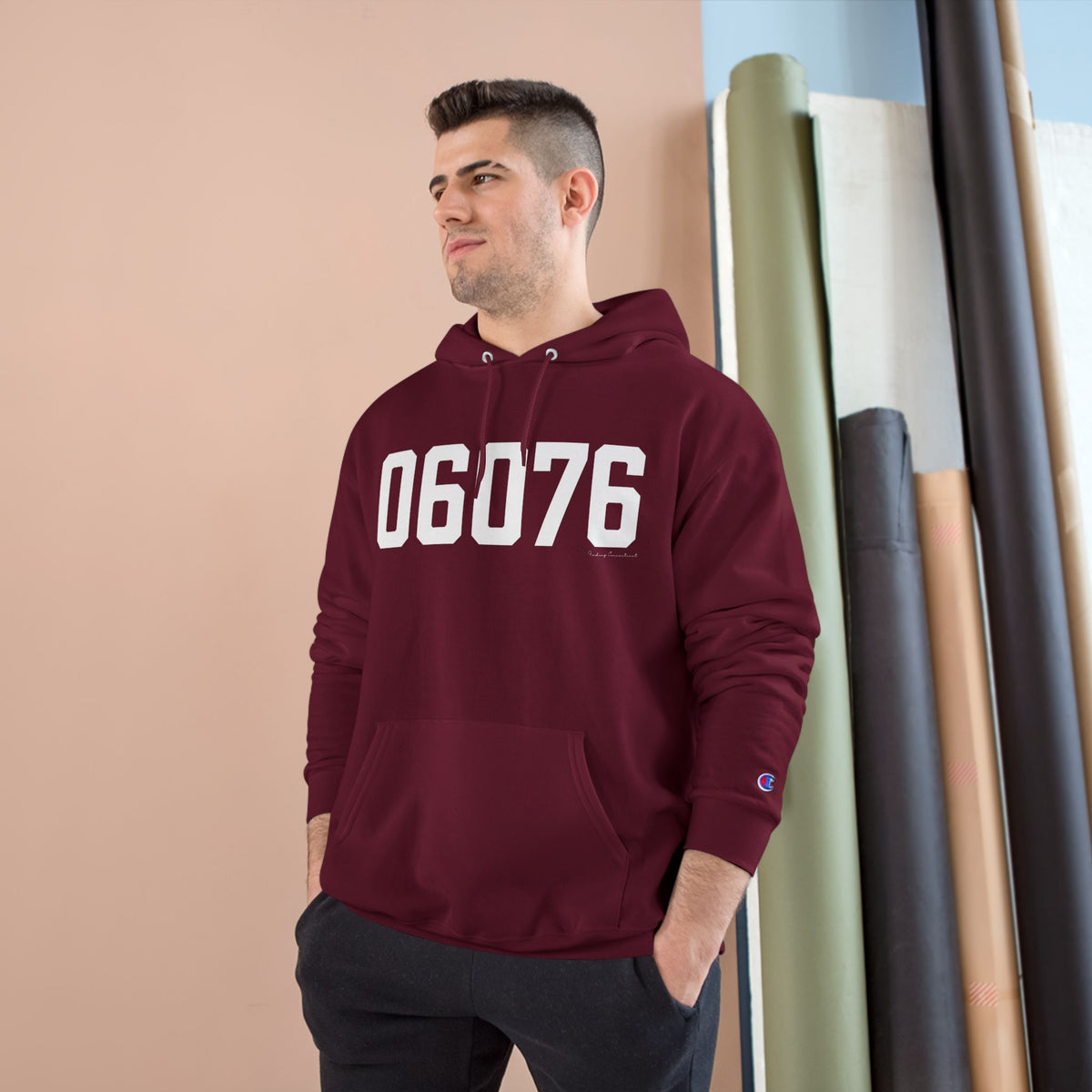 06076 Stafford CT Zip Code Champion Hoodie