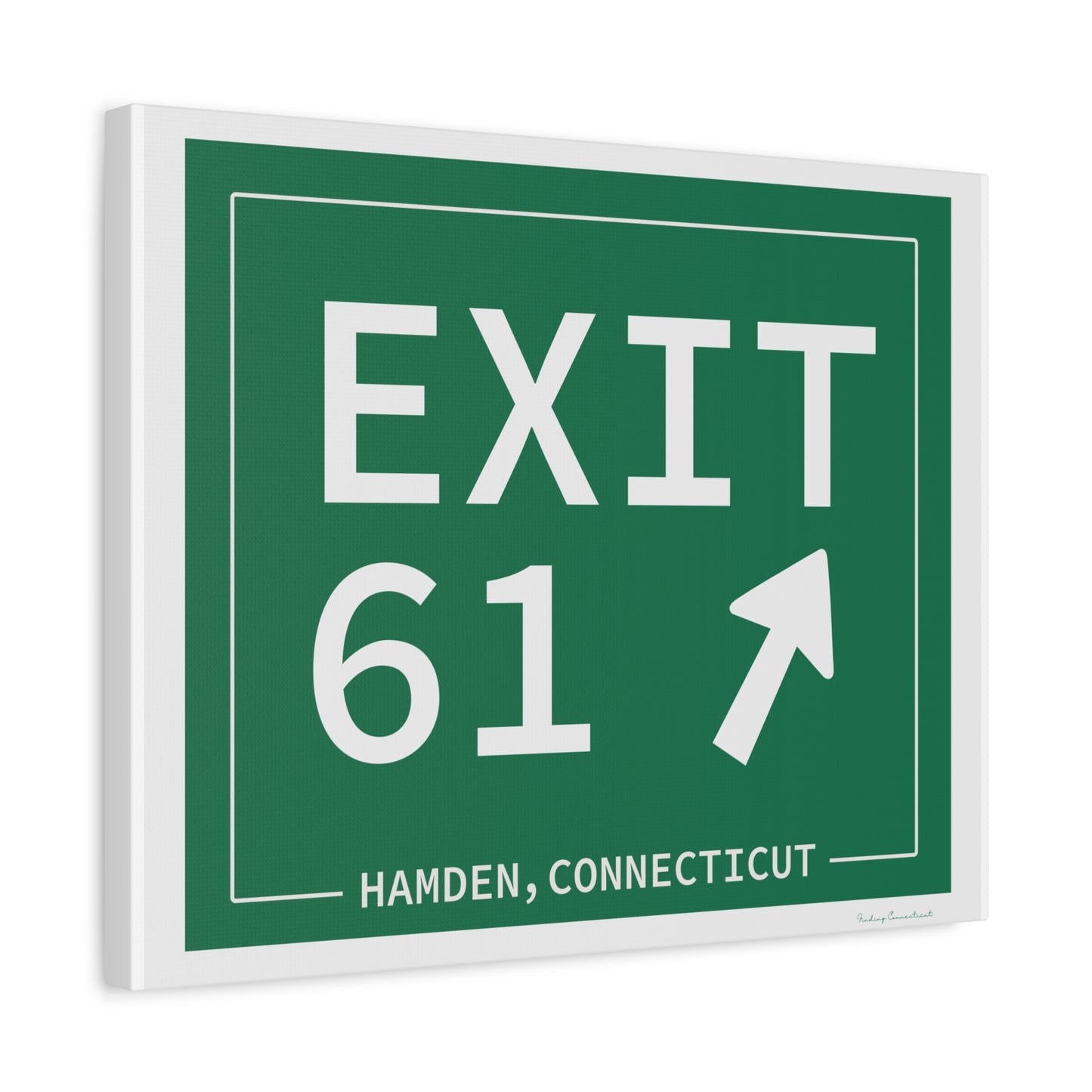 Vintage Exit 61 WCP Sign Matte Canvas, Stretched, 1.25"