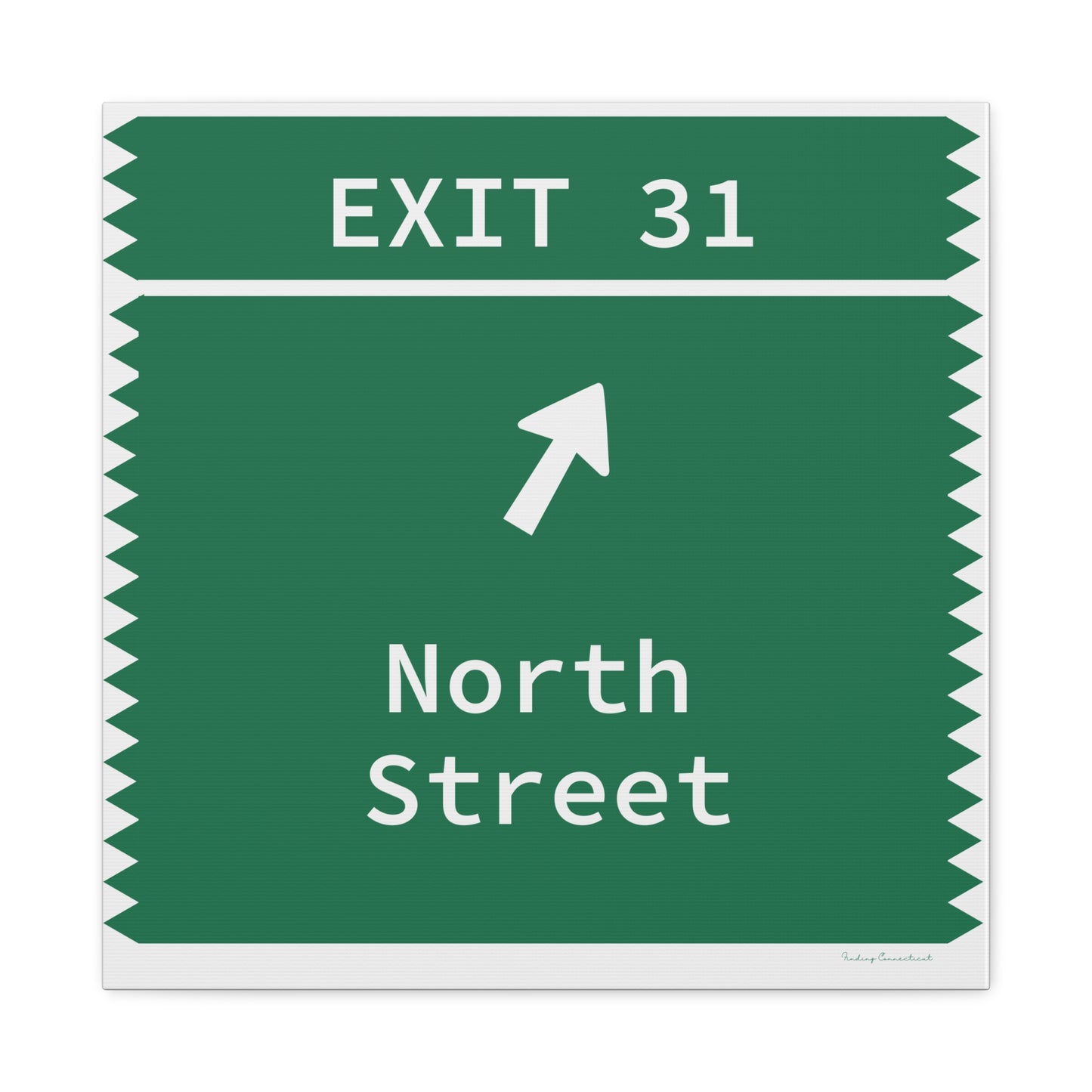 Vintage Merritt Parkway Exit 31 Sign Matte Canvas, Stretched, 1.25"