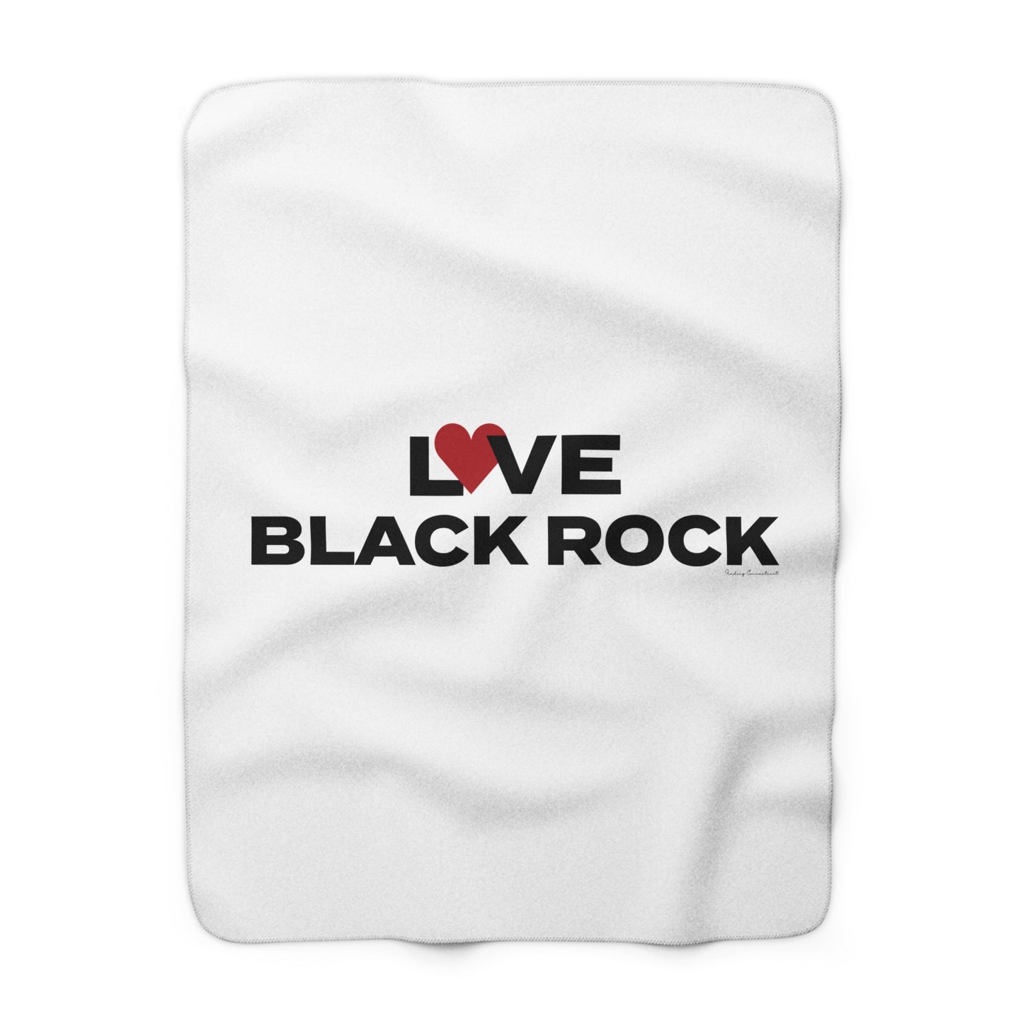 Love Black Rock Sherpa Fleece Blanket