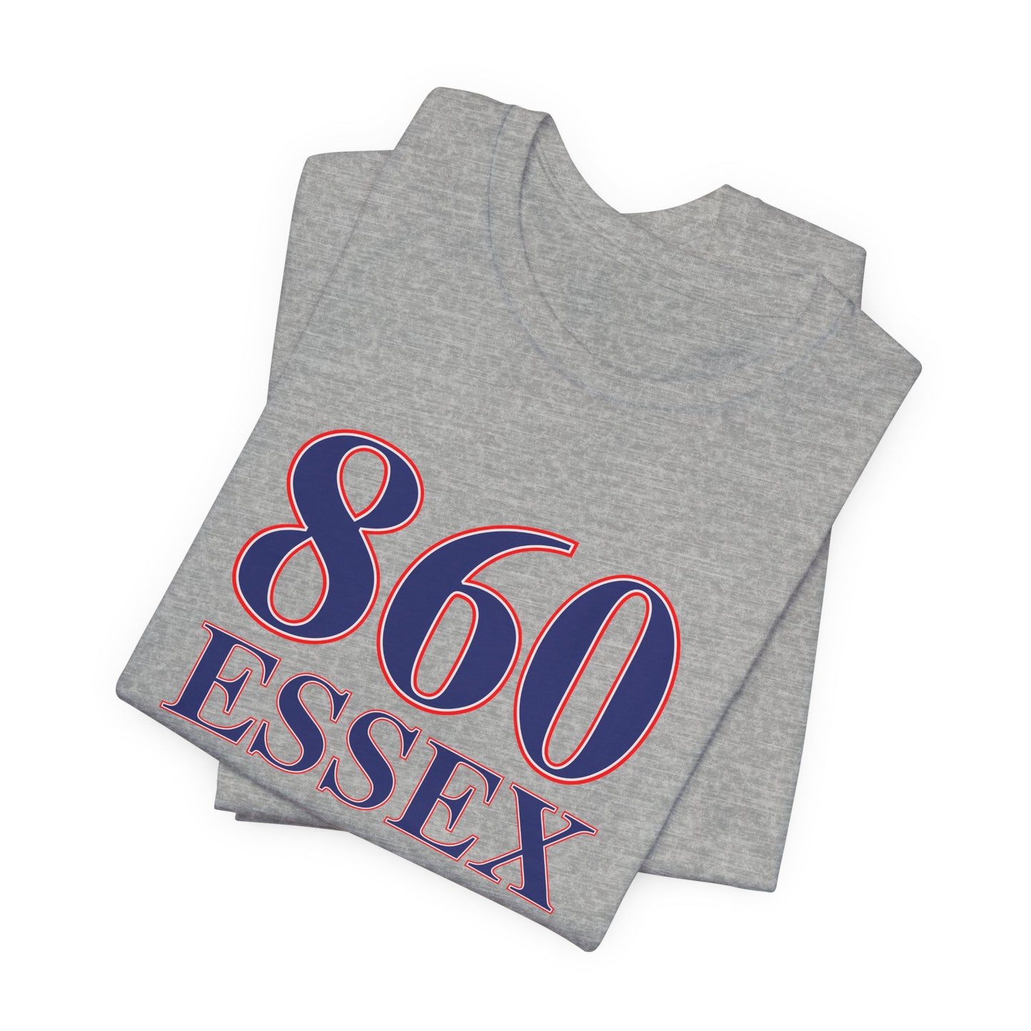 860 Essex Red White & Blue Unisex Jersey Short Sleeve T-Shirt