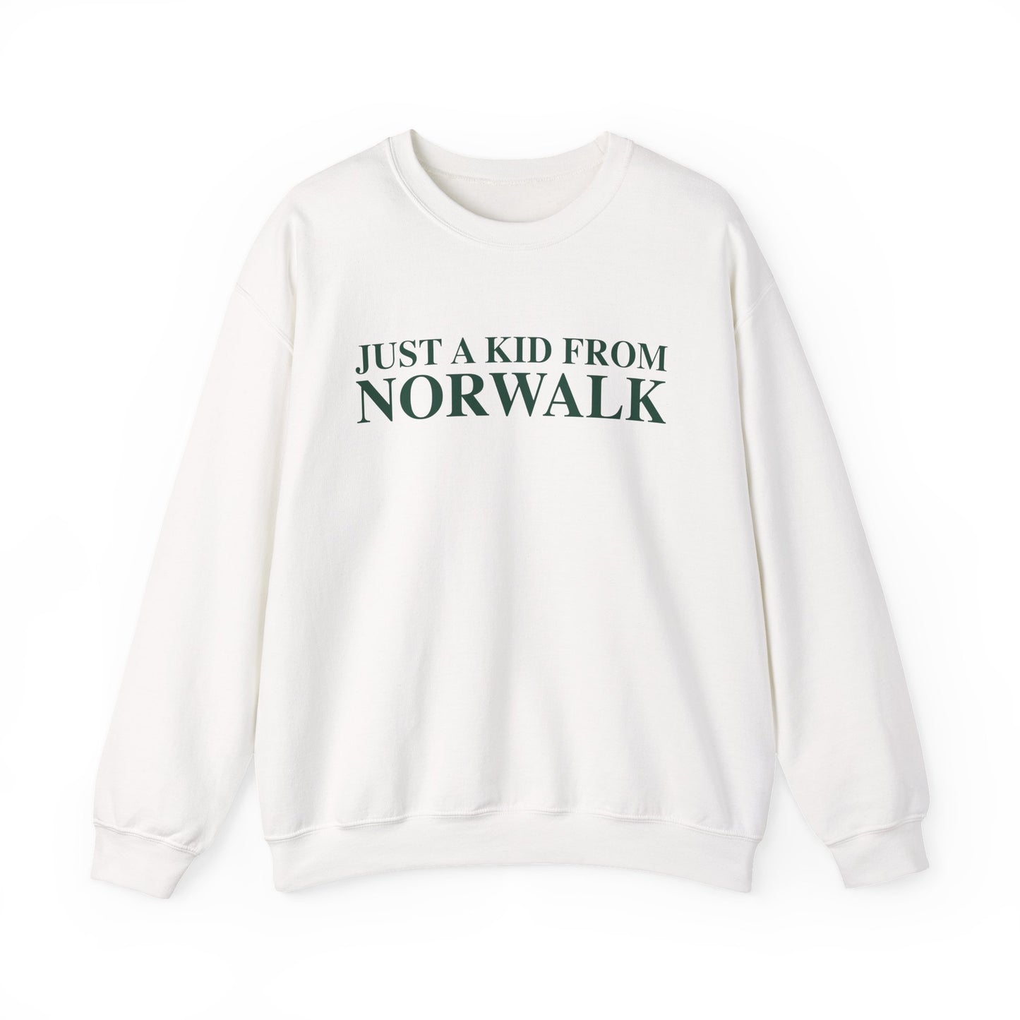Just a kid from Norwalk Unisex Heavy Blend™ Crewneck Sweatshirt