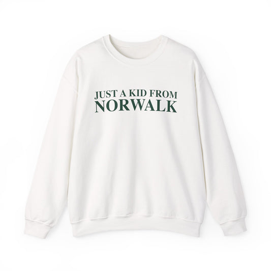 Just a kid from Norwalk Unisex Heavy Blend™ Crewneck Sweatshirt