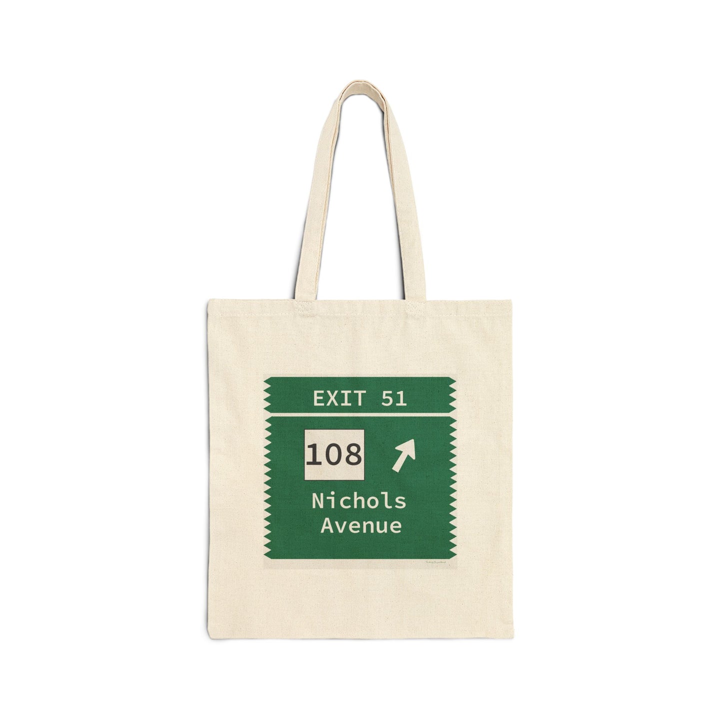 Vintage Merritt Parkway Exit 51 Sign Cotton Canvas Tote Bag