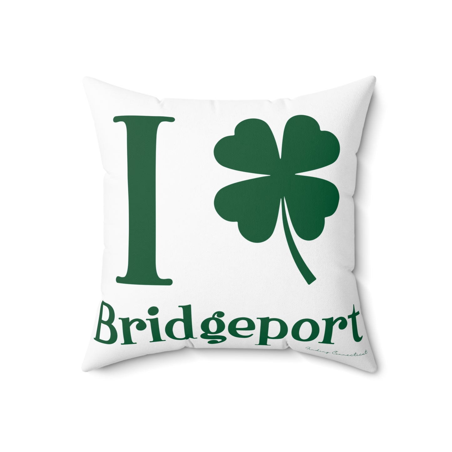 I Clover Bridgeport Spun Polyester Square Pillow