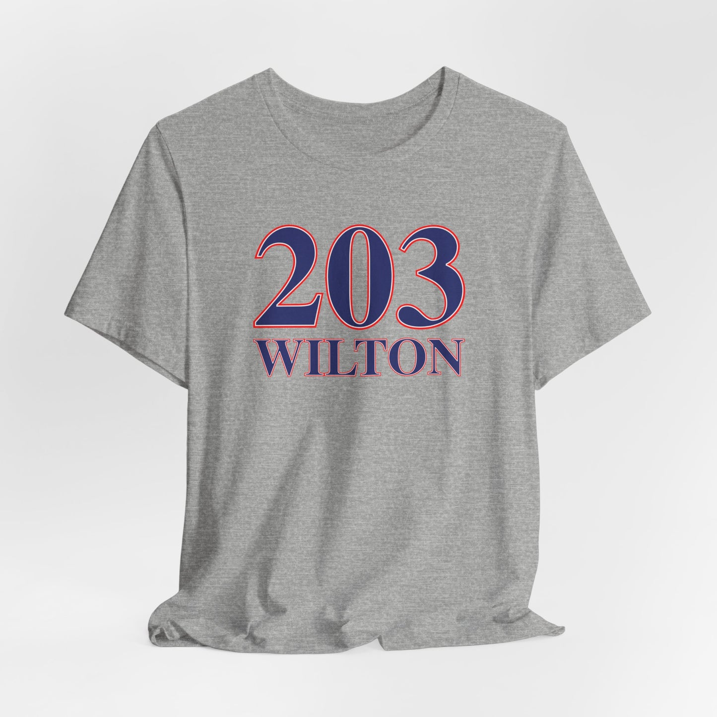 203 Wilton Red White & Blue Unisex Jersey Short Sleeve T-Shirt