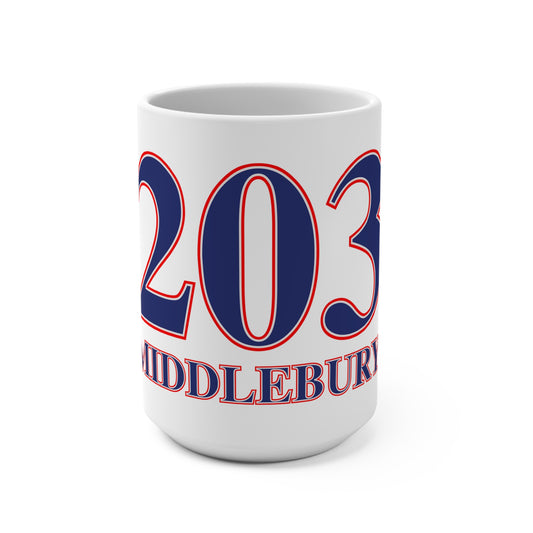 203 Middlebury Red White & Blue Mug 15oz