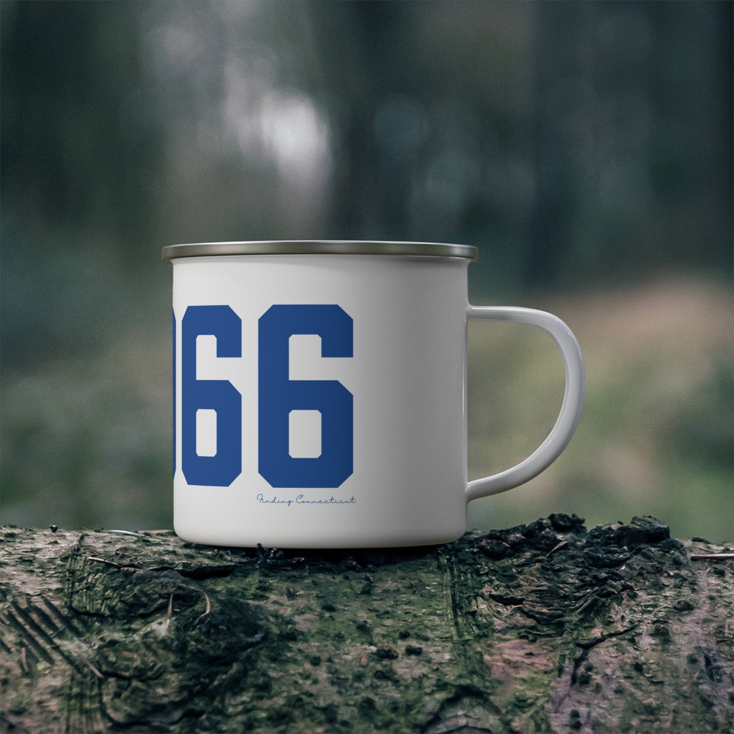 06066 Vernon Connecticut Zip Code Enamel Camping Mug