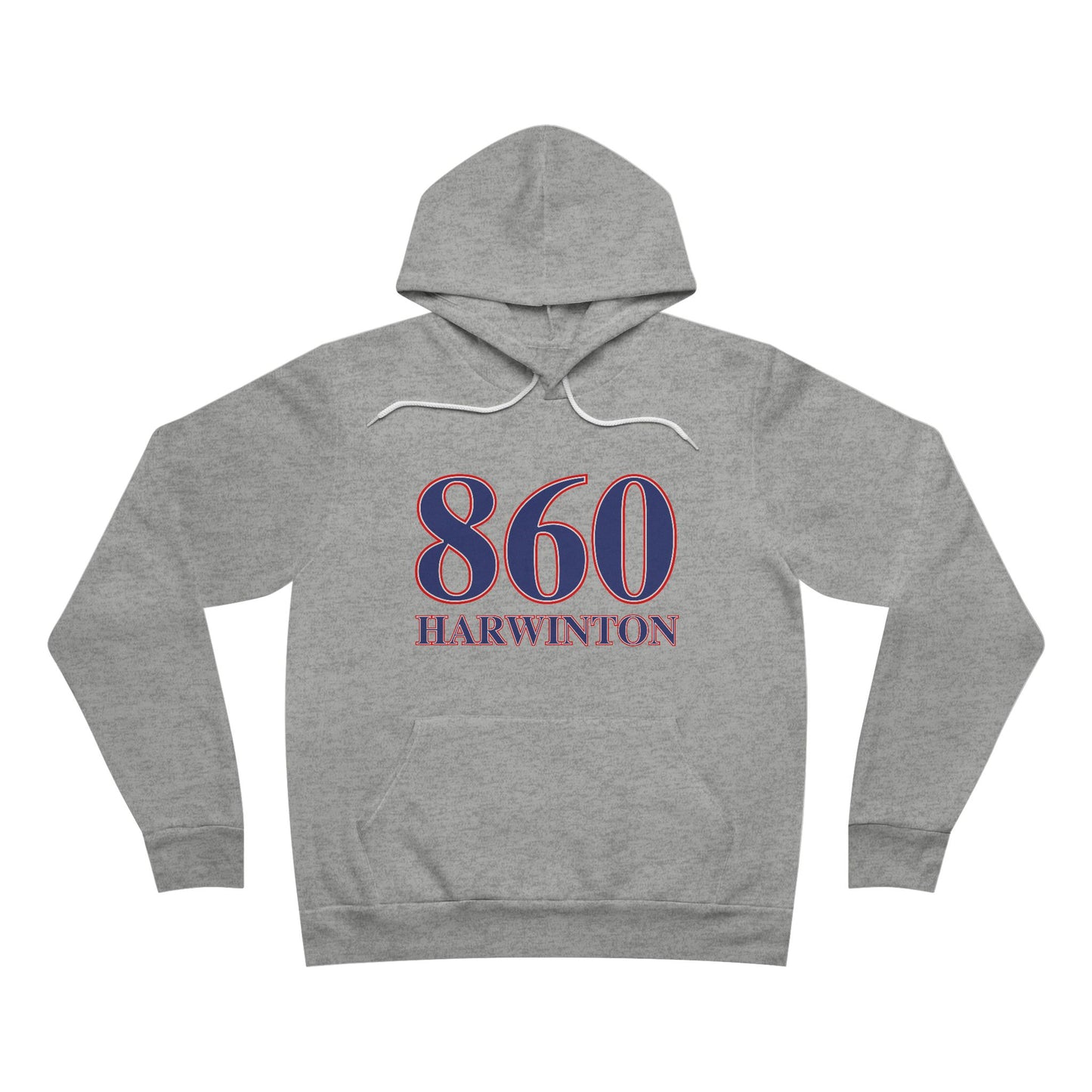 860 Harwinton Red White & Blue Unisex Sponge Fleece Pullover Hoodie