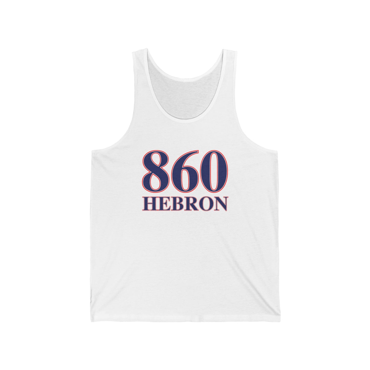 860 Hebron Red White & Blue Unisex Jersey Tank Top