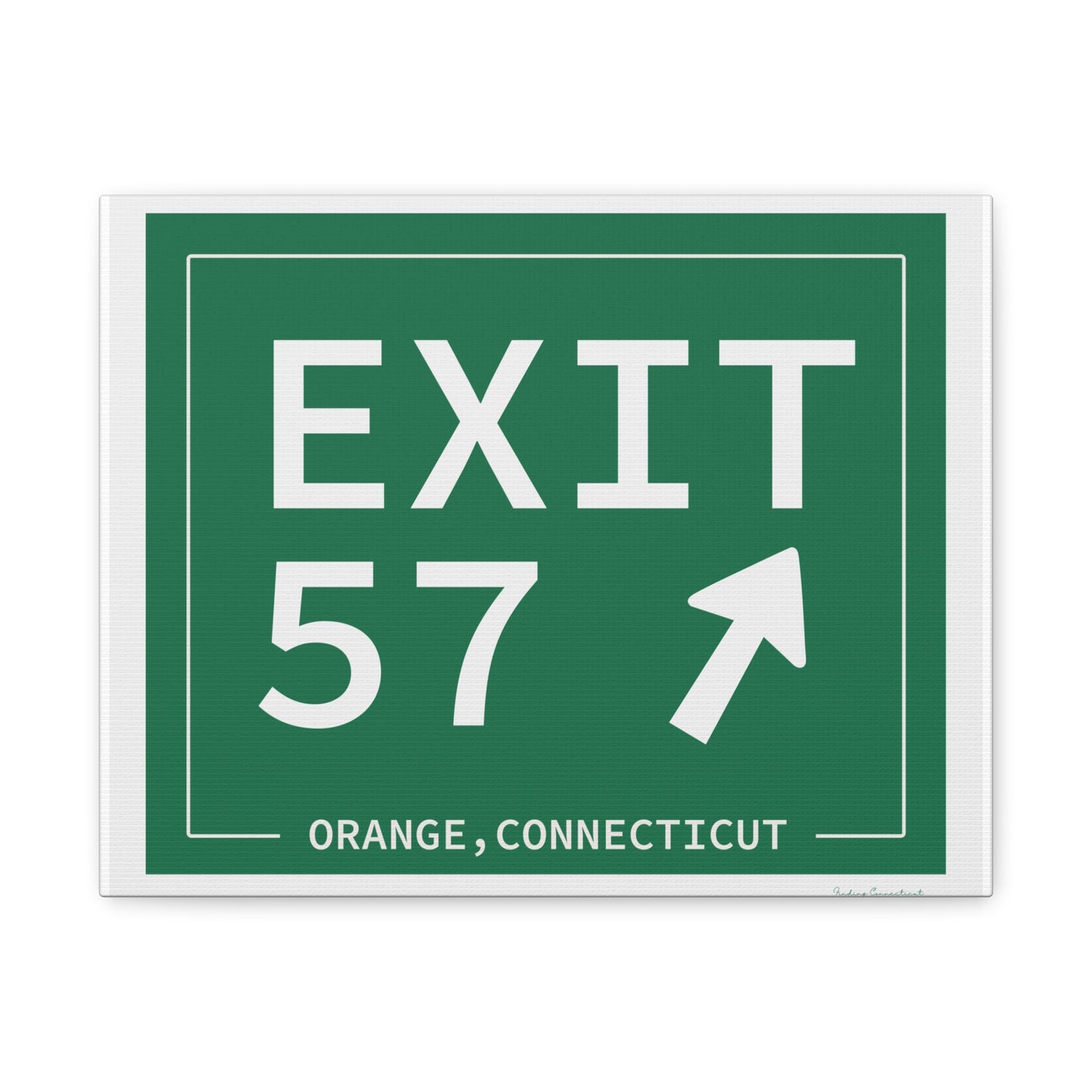 Vintage Exit 57 WCP Sign Matte Canvas, Stretched, 1.25"