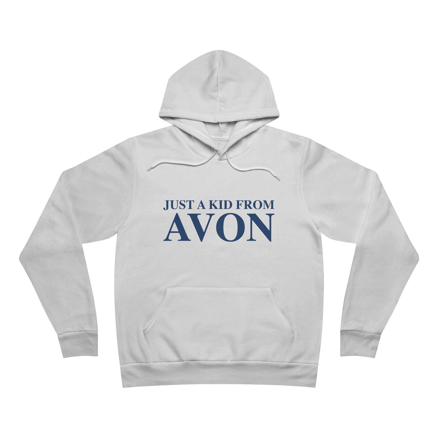 Just a kid from Avon Unisex Sponge Fleece Pullover Hoodie