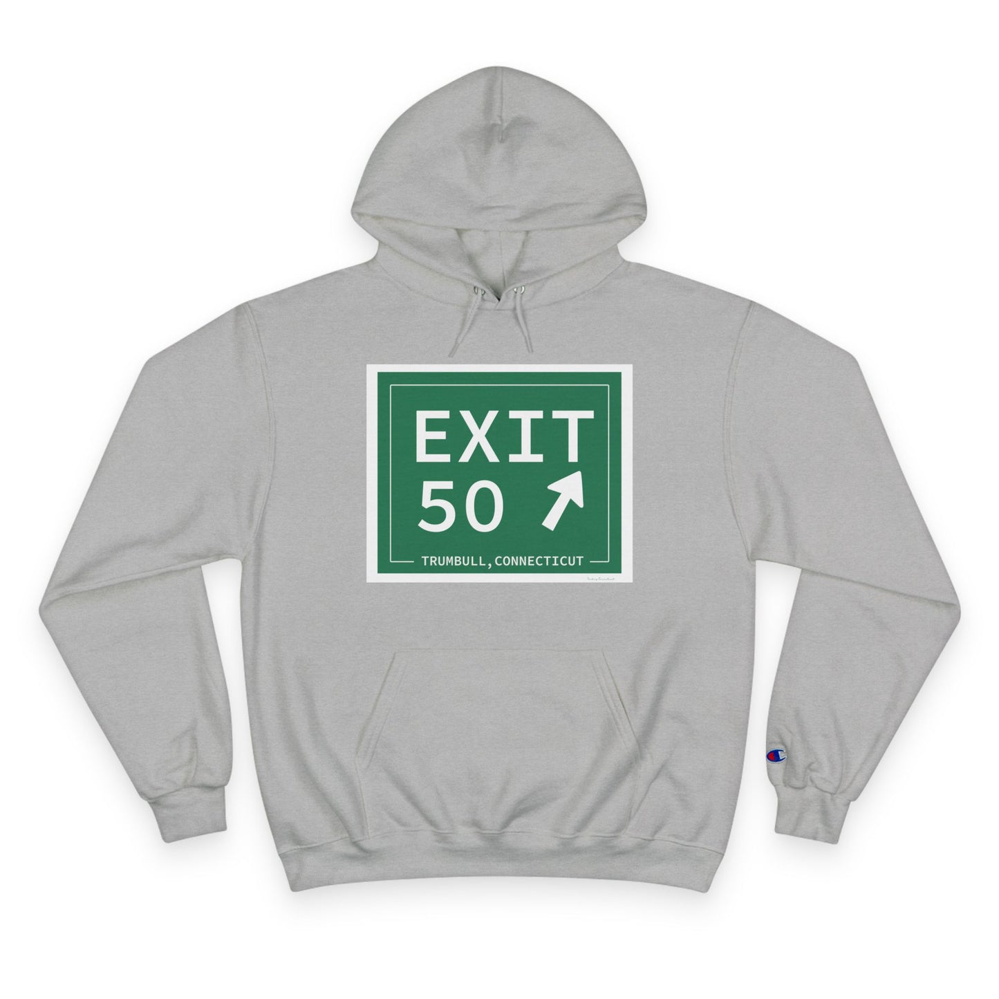 Vintage Exit 50 Merritt Parkway Sign Champion Hoodie