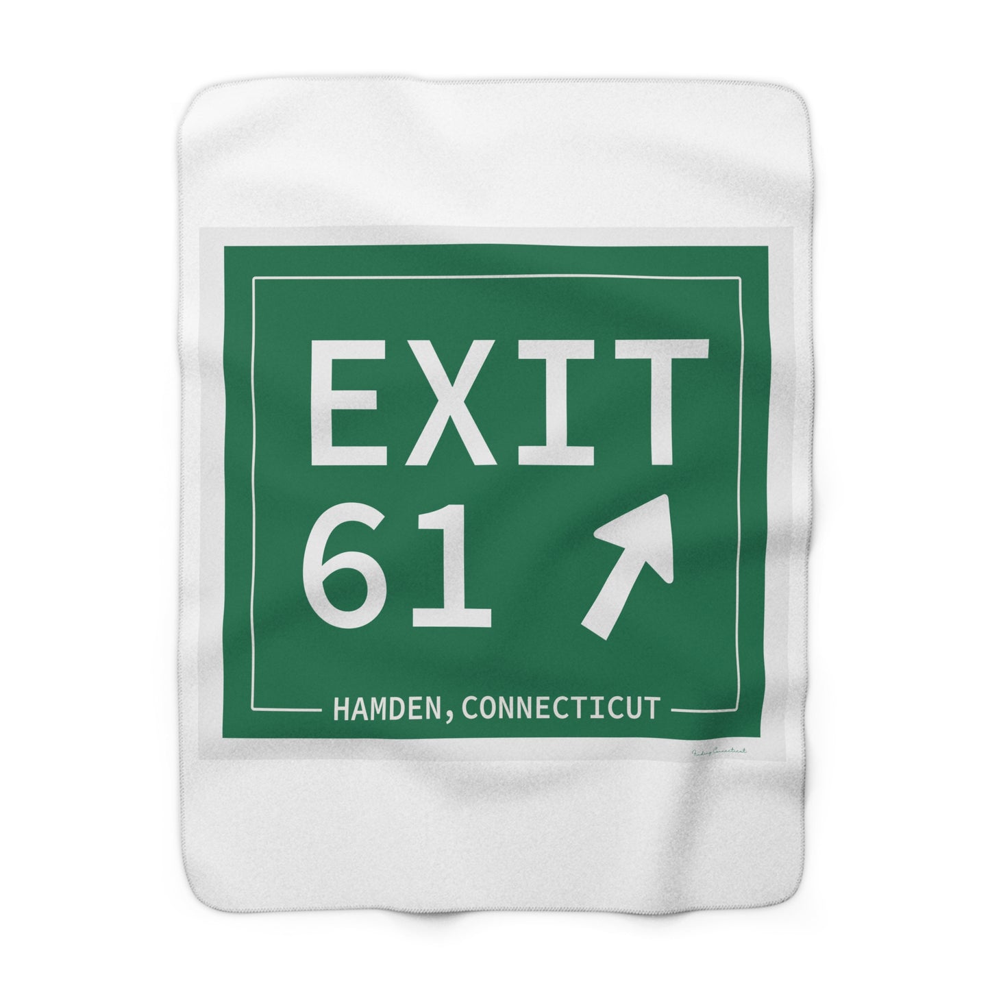 Vintage Exit 61 WCP Sign Sherpa Fleece Blanket
