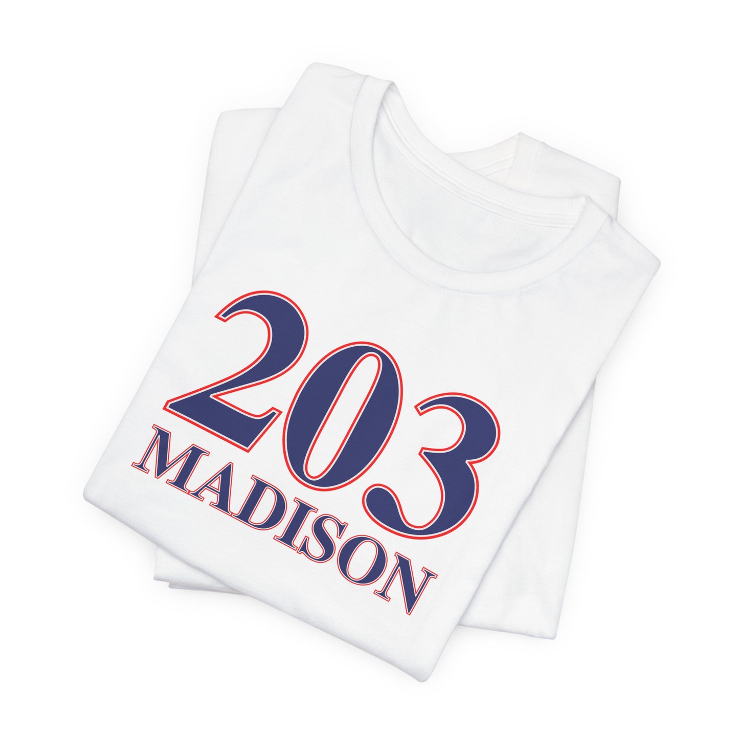 203 Madison Red White & Blue Unisex Jersey Short Sleeve T-Shirt